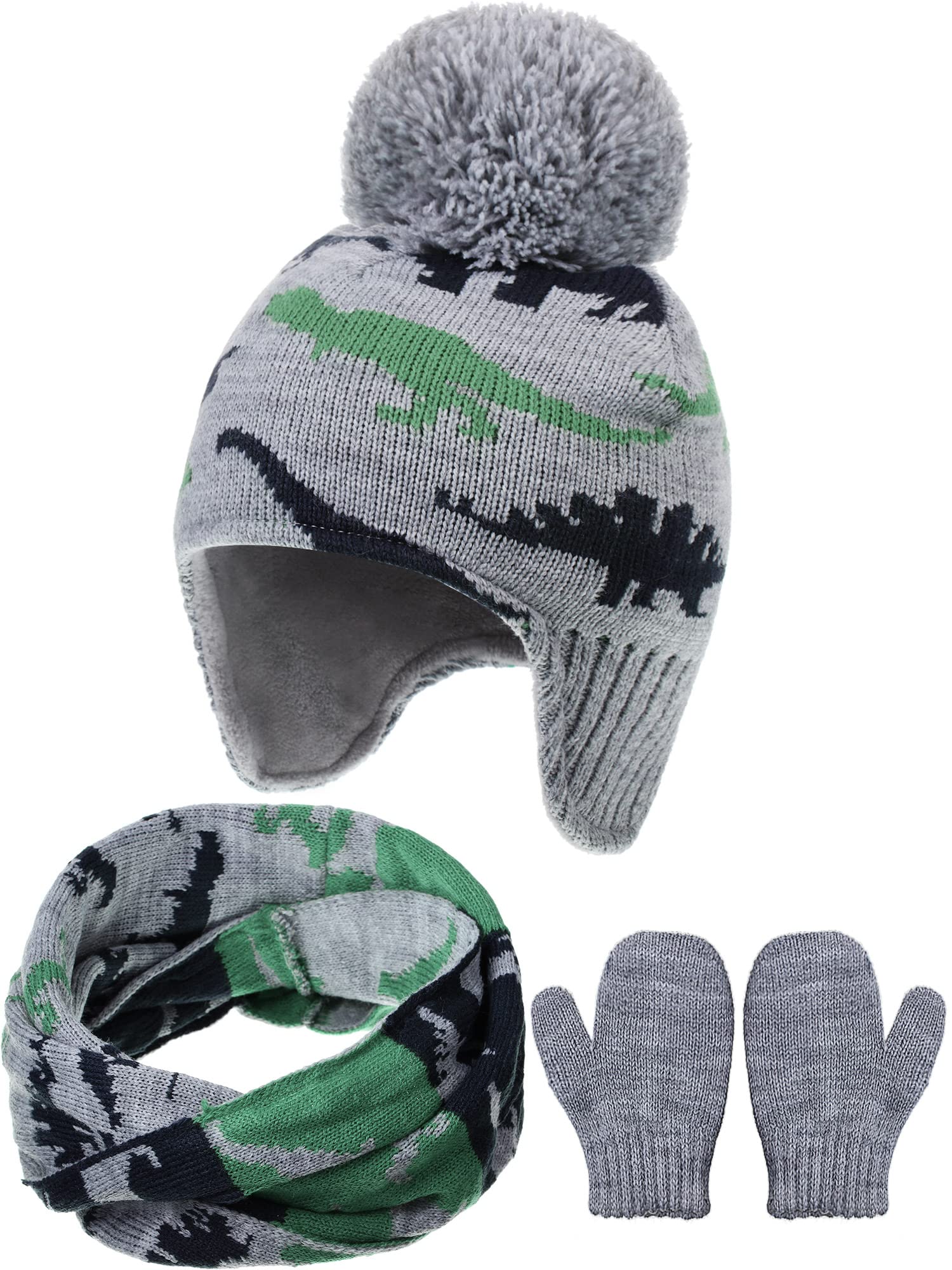 Geyoga 3Pcs Baby Scarf Hat Gloves