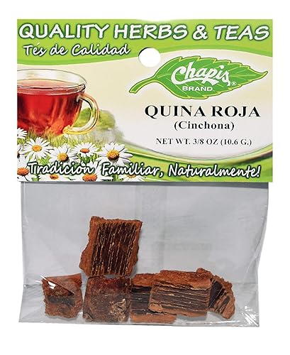 12 PIEZAS CHAPIS QUINA ROJA (CINCHONA BARK) Peso neto 38 oz (10.6 g) 3, 6, 12 Paquetes