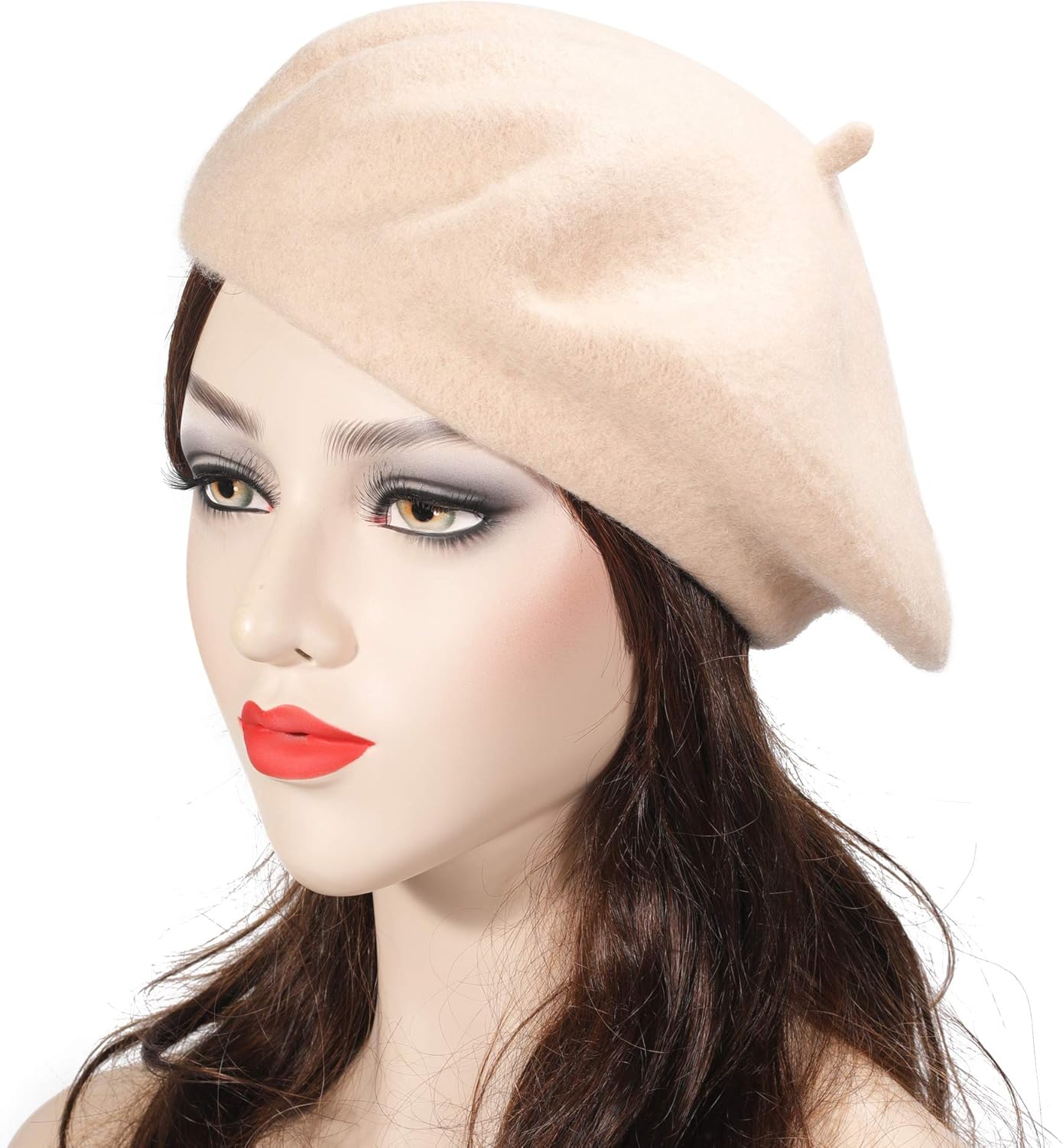 ZLYC Wool French Beret Hat Solid Color Beret Cap for Women Girls - Image 3