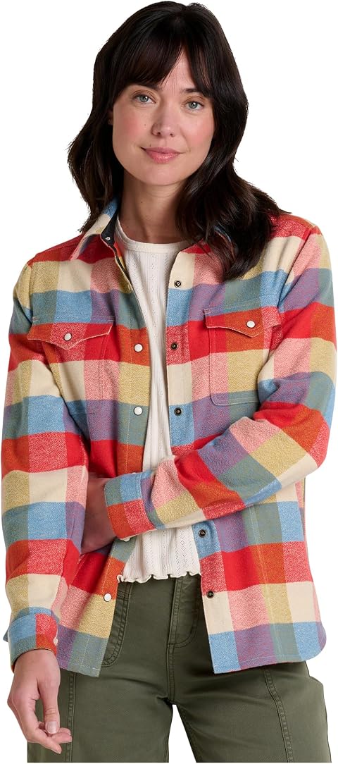Женская куртка Toad&Co Folk Yeah Shirt Jacket, цвет: Оранжевый