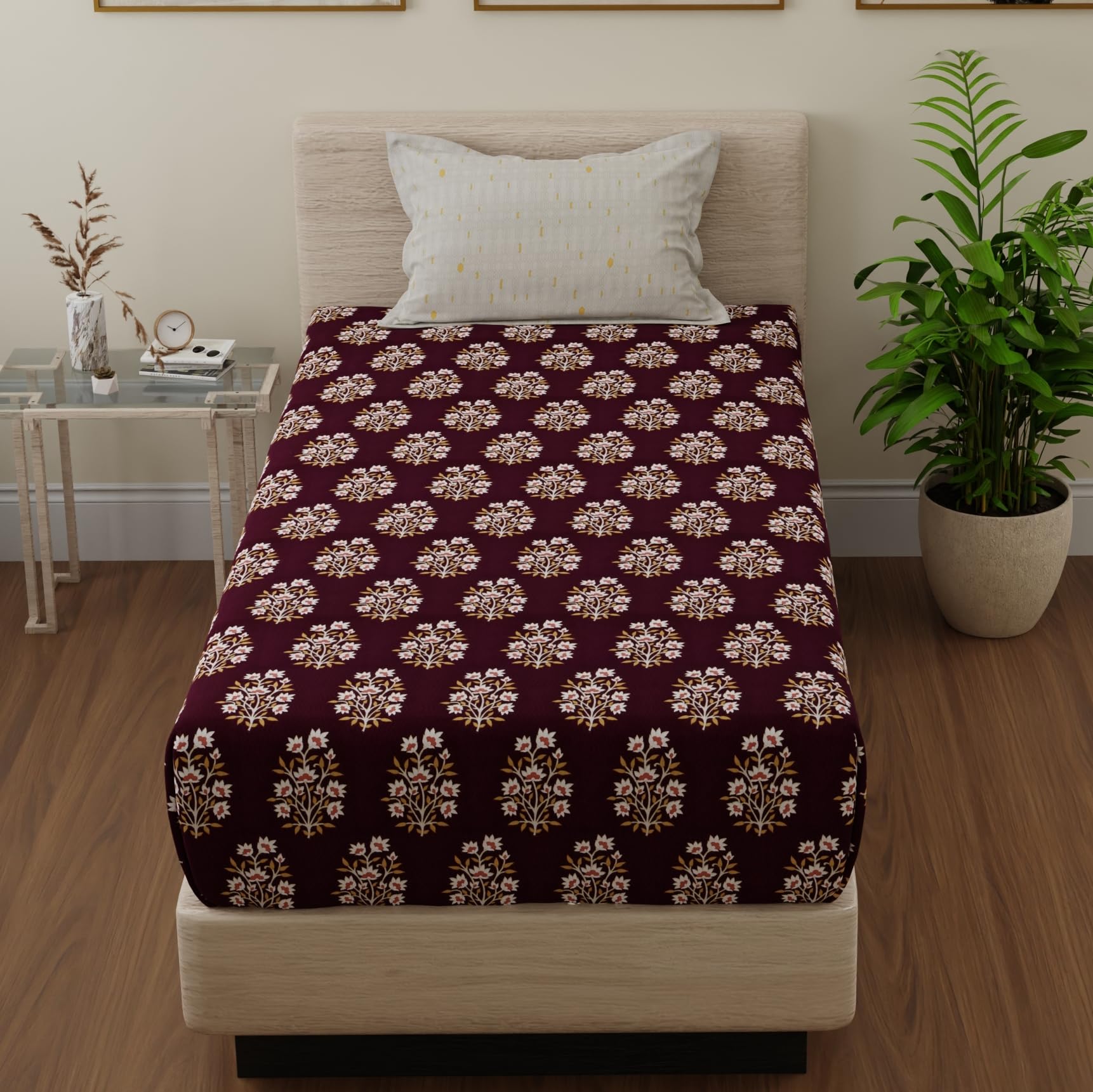 HUESLAND Mandala Bedsheets - Queen Size Cotton -29