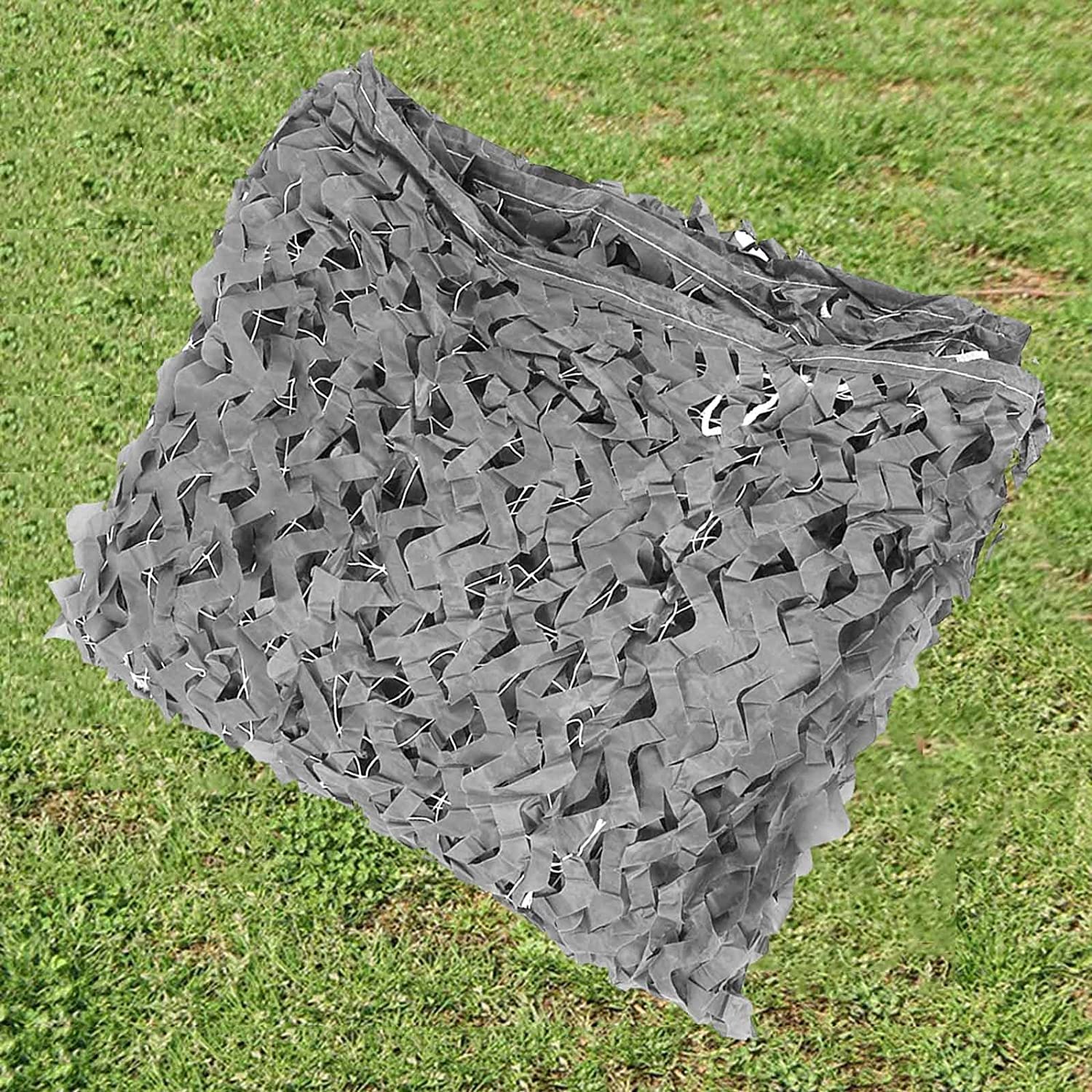Toldo Camuflaje Exterior Sombra Vela Red De Camuflaje Reforzada Militar, Camping, Caza, Jardín Pérgola Terraza Red De Sombra Decorativa, Impermeable Anti-Ultravioleta,Gris (Color : Grey, Size : 3x4m