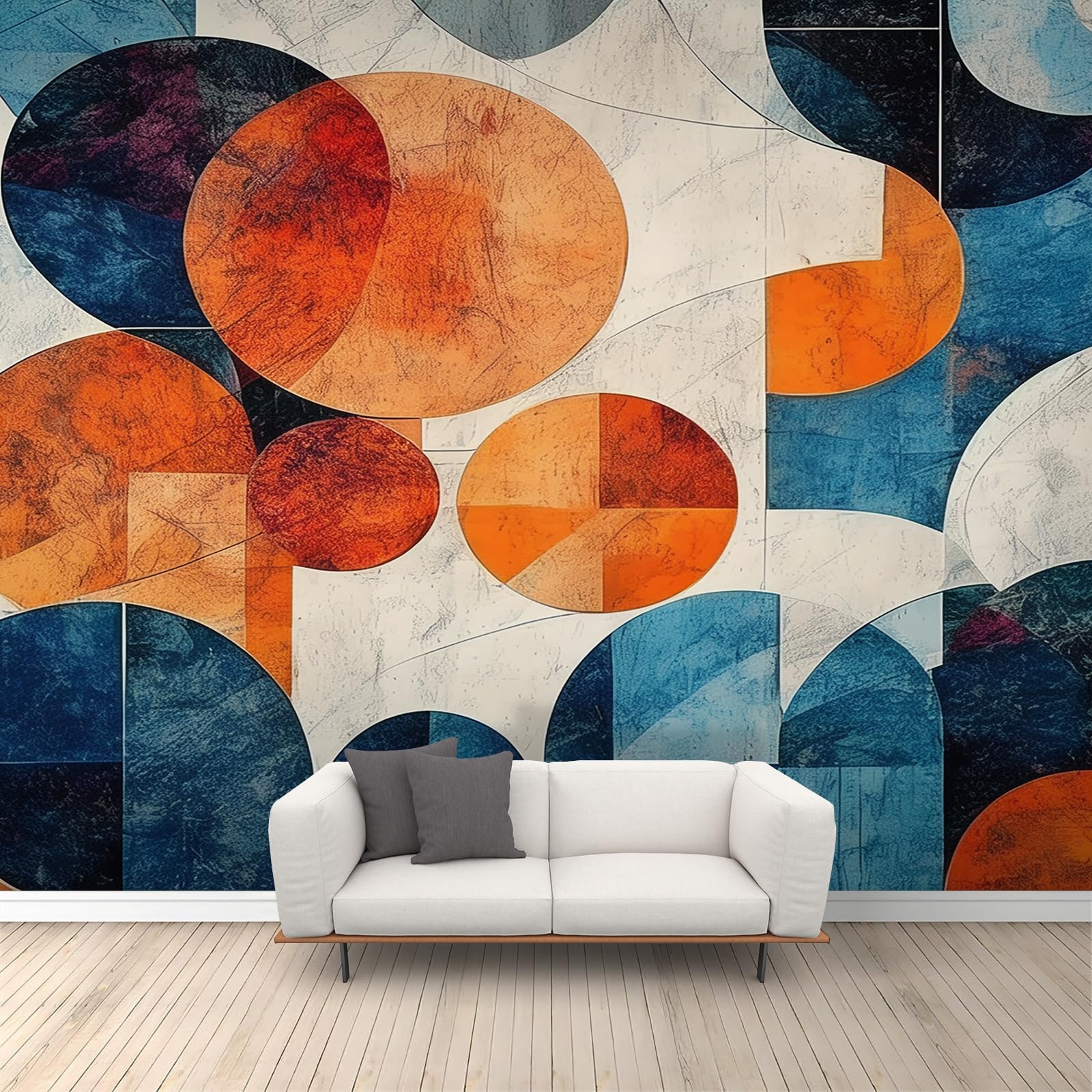 Papier peint mural abstrait style médiéval et bohème chic