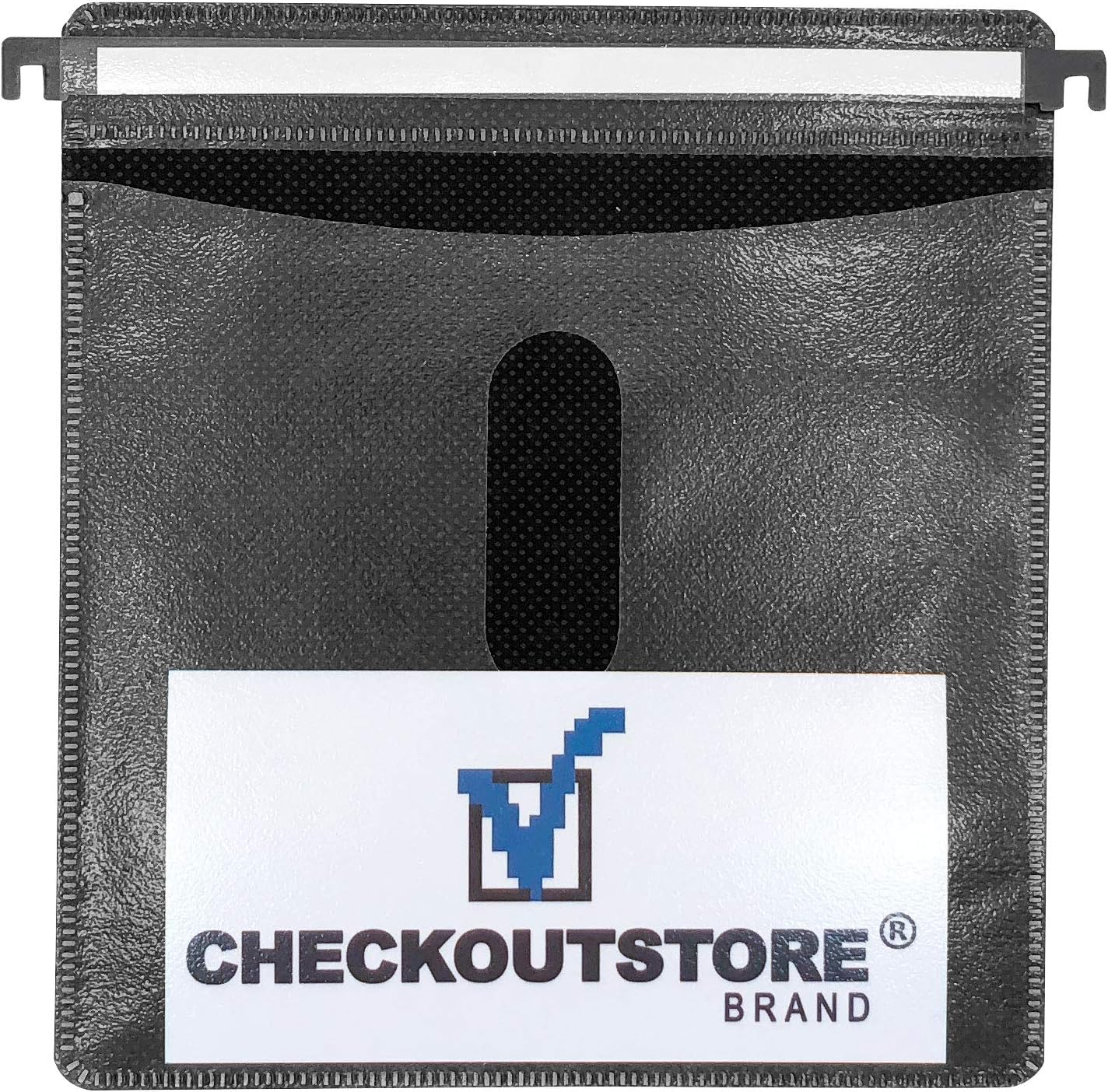 CheckOutStore (1000) CD Double-Sided Refill Plastic Hanging Sleeve (Black)