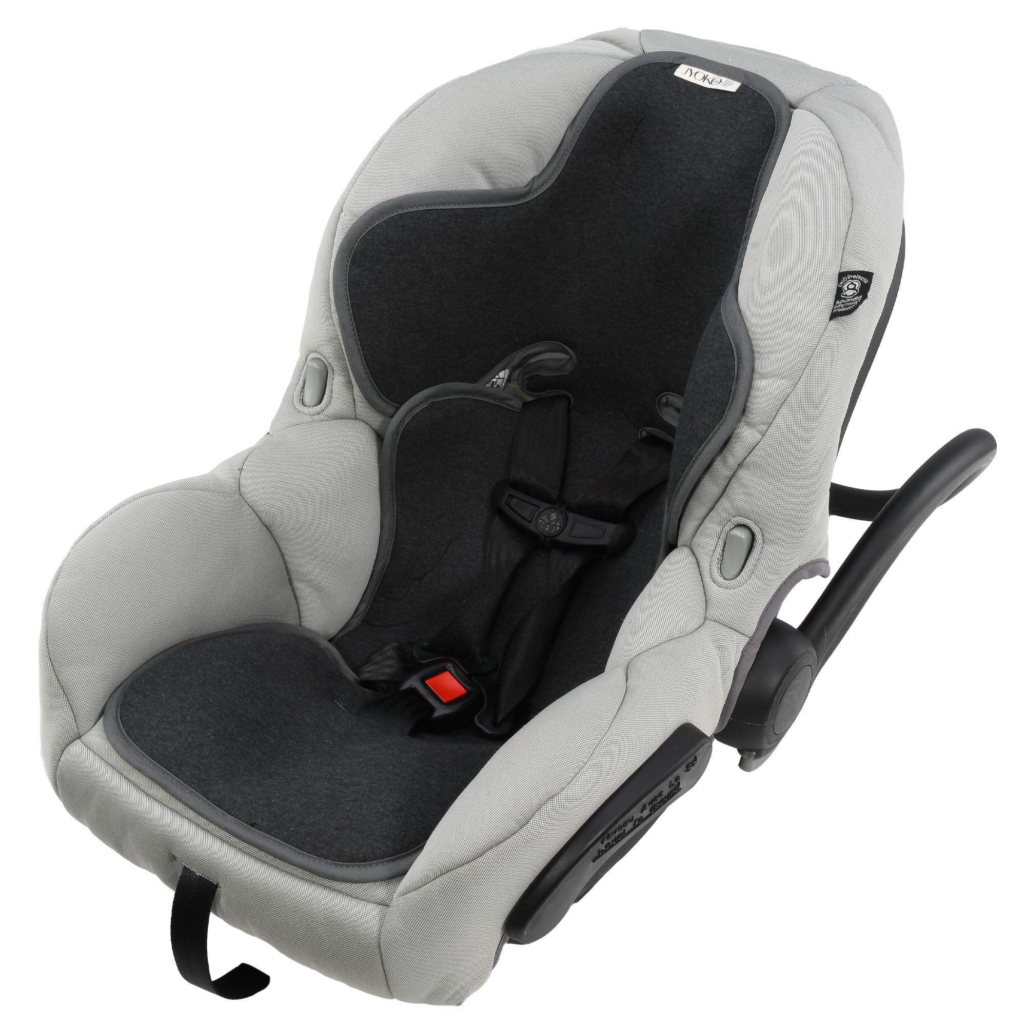 JYOKO KIDS Cuscino Seggiolino auto, Materassino Universale per Seggiolino di bambini Gruppo 0,1,2,3 Realizzato con cotone (Marengo, Gruppo 0-1)