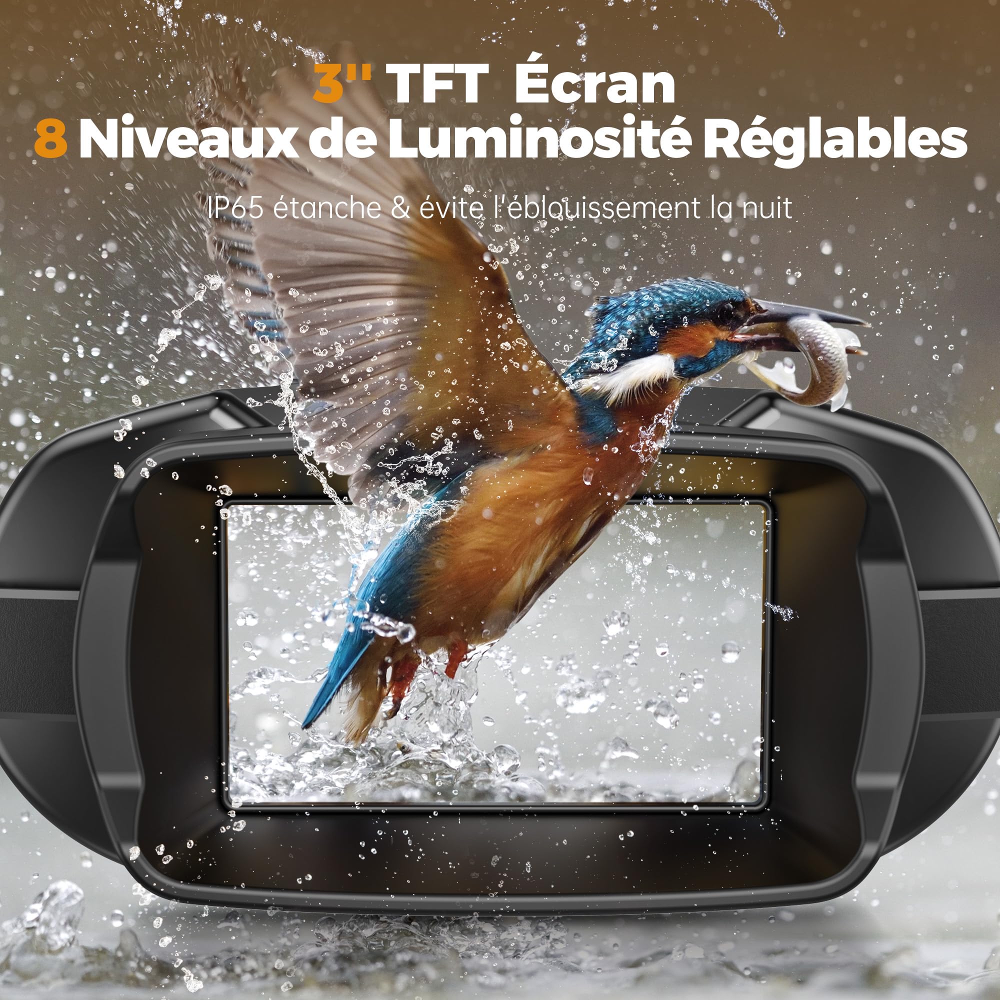 TKWSER Jumelles de Vision Nocturne 4K, Zoom numérique 8X, Batterie 5000 mAh Rechargeable, portée visuelle 600 m, écran TFT UHD de 3", étanche IP65, pour la Chasse, Le Camping avec Carte TF de 32 Go