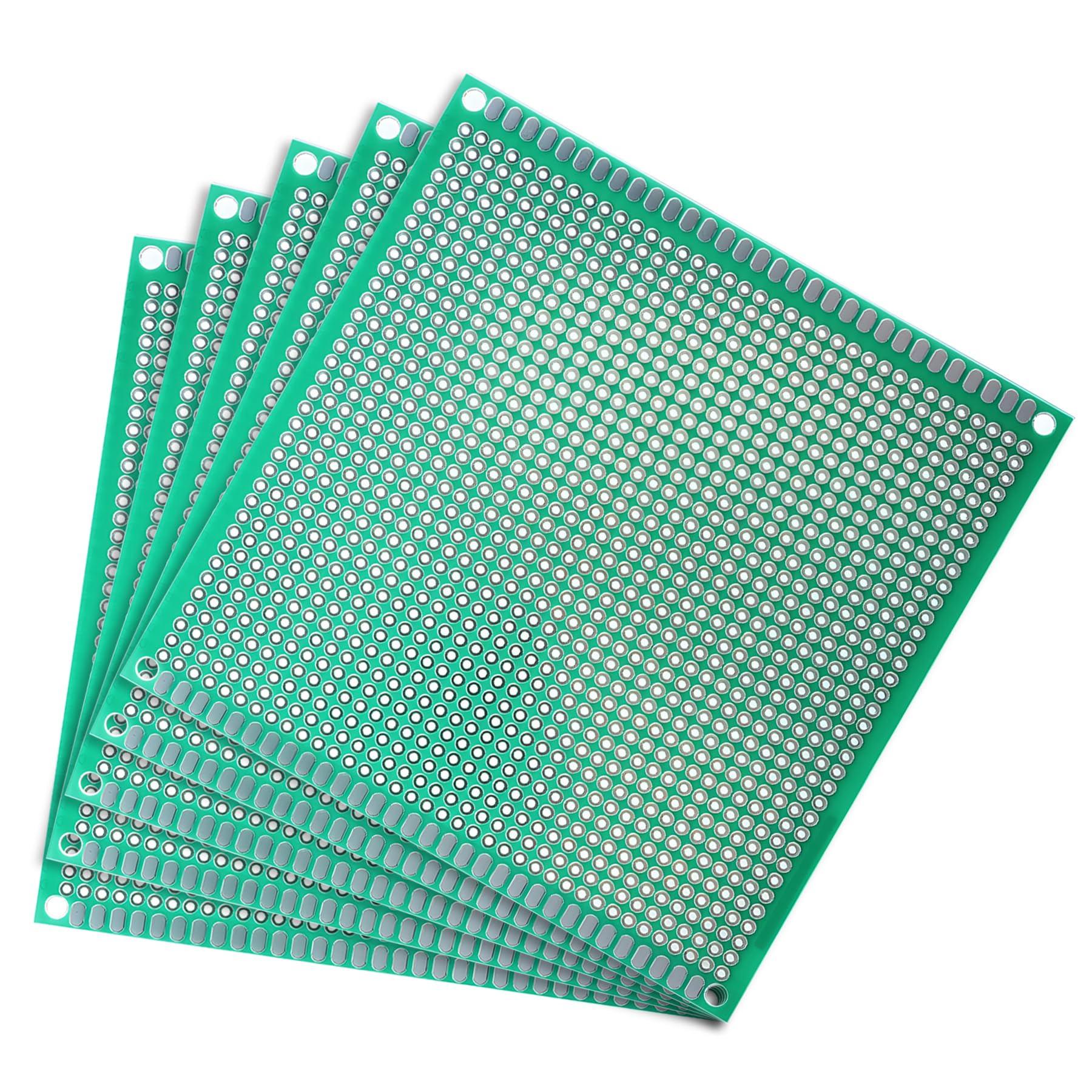 5 Stück PCB Board 10 x 10 cm einseitiger Prototyp Perfboard, Löten und elektronische Steckplatine, Zinnbeschichtung, Prototyping, PCB Leiterplatten für DIY Löten, elektronische Projekte (10,2
