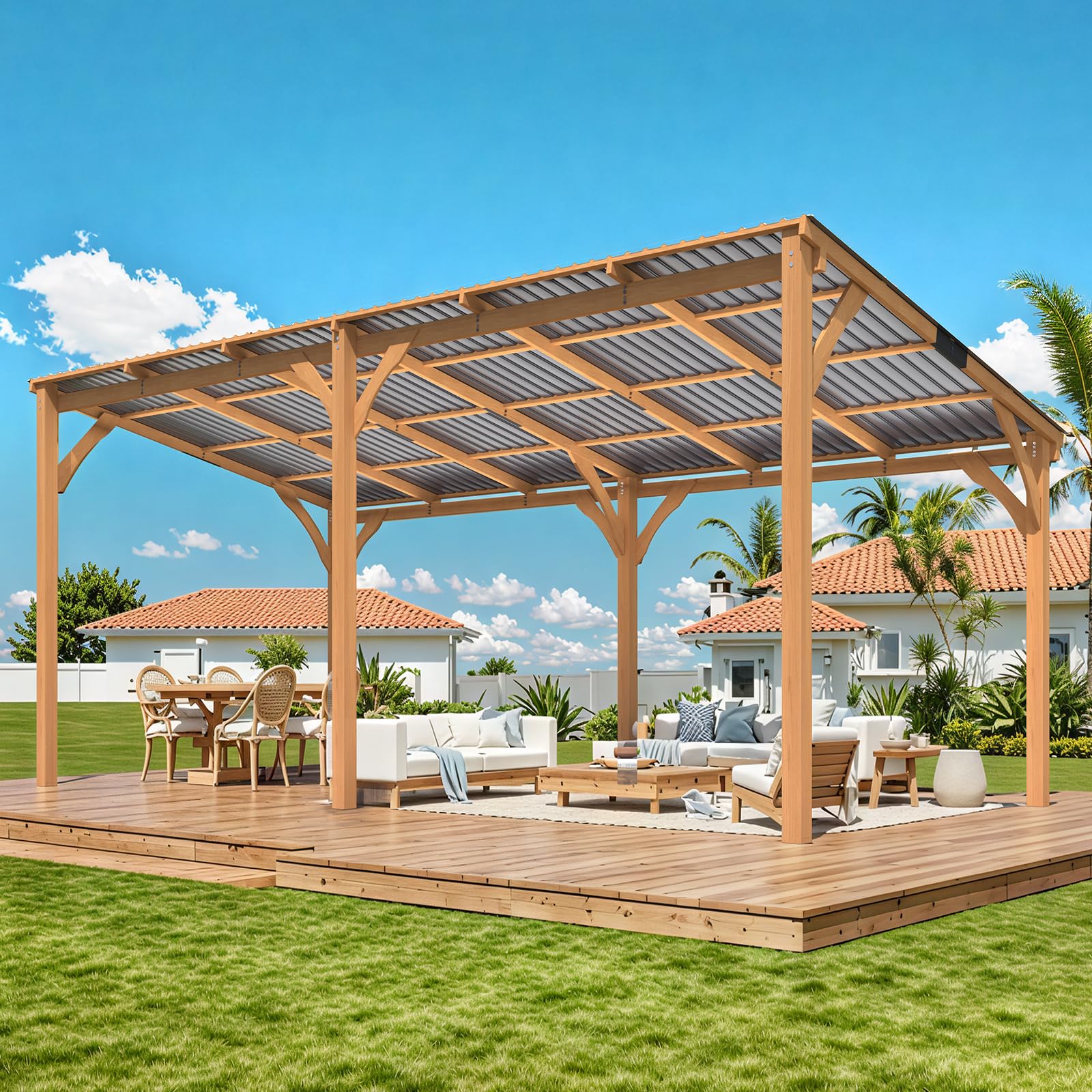 Amazon.com : AECOJOY 20' x 10' Outdoor Wood Gazebo for Patio Amazon.com : AECOJOY 20' x 10' Outdoor Wood Gazebo for Patio