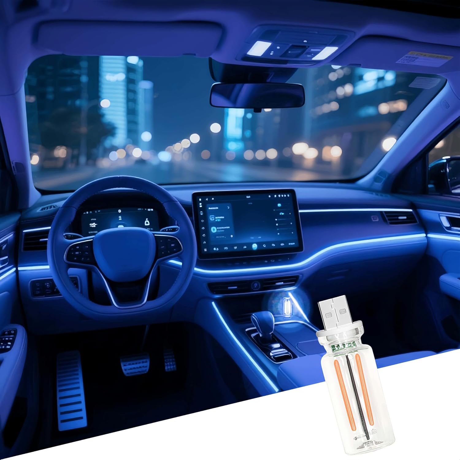 Innovative USB Nightlight: New Touch Bedside & Car Atmosphere Light, Ceramic LED Glass Bottle – Perfect for DIY Romantic Mini Decor (Blue Light) Innovative USB Nightlight: New Touch Bedside & Car Atmosphere Light, Ceramic LED Glass Bottle – Perfect for DIY Romantic Mini Decor (Blue Light)