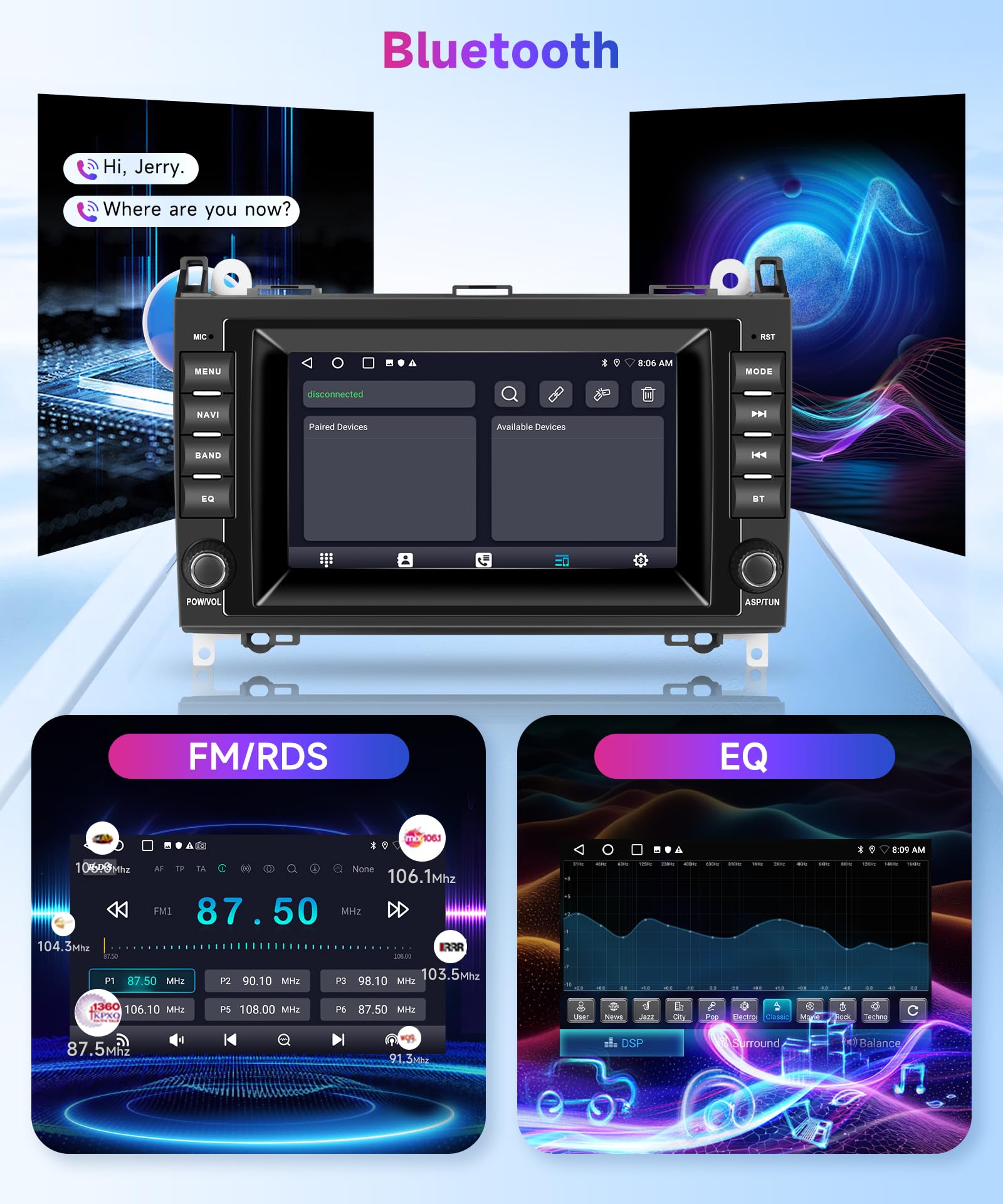 8-Core Android 15 Carplay Radio Für Mercedes-Benz A B Klasse W169 W245 Autoradio Digitalradio Dab Fm Am 1280 800 Ips Screen 8 Core Cpu S06g1088