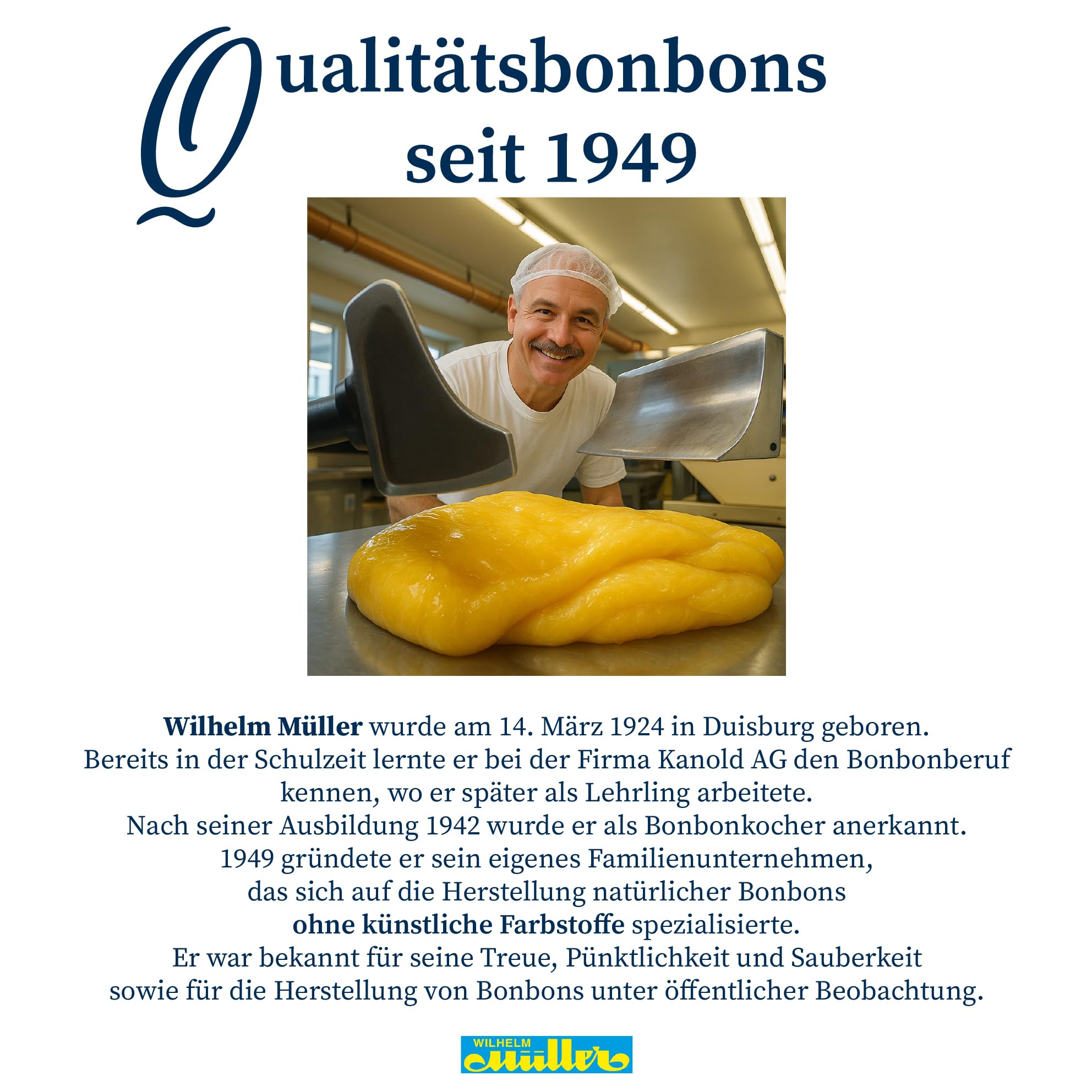 WILHELM Müller Blockmalz Bonbons - Bayrisch Blockmalz Bonbons - Im praktischen Beutel aus Deutschland - 2500g