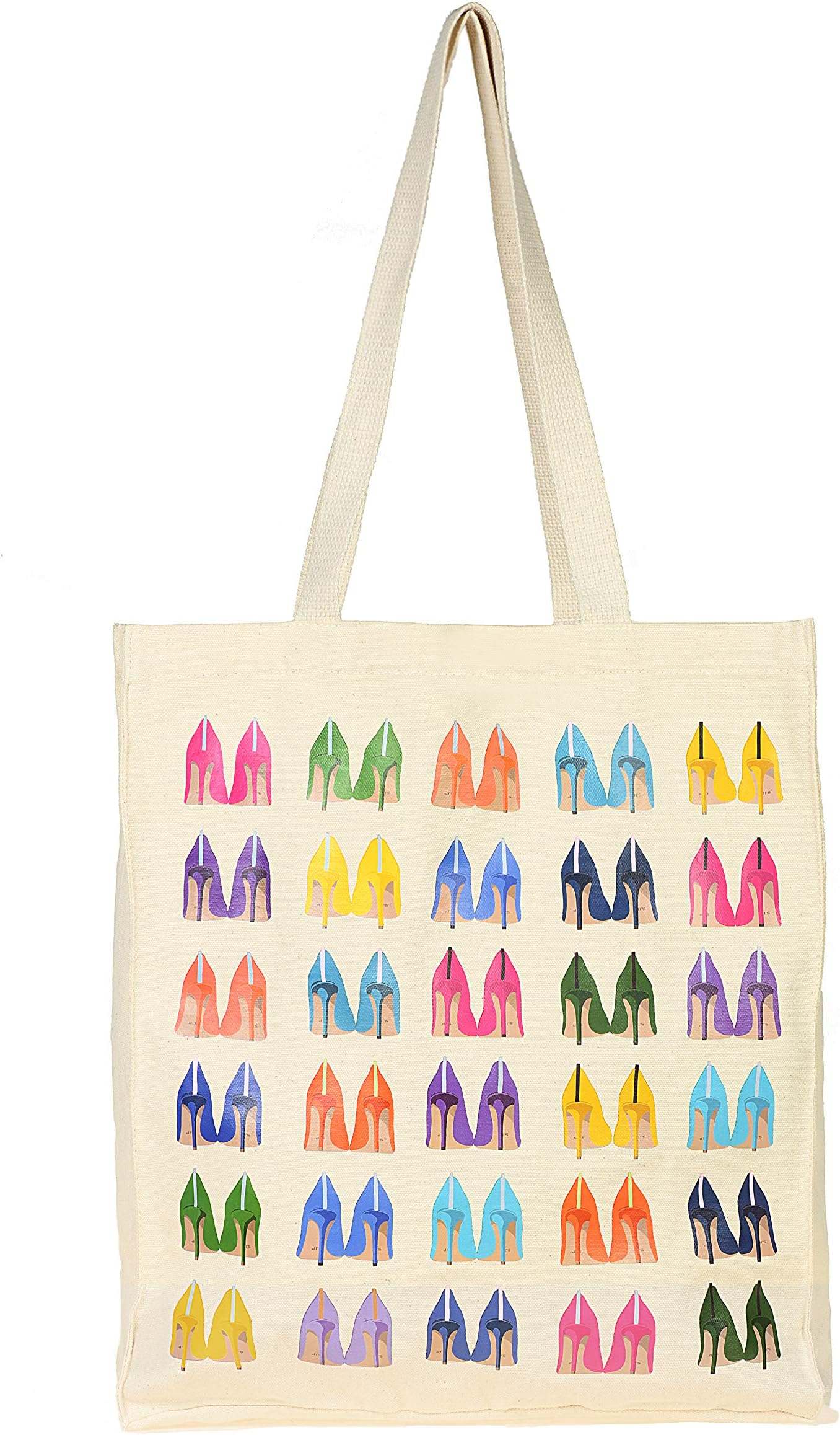 WYYDS SJP by Sarah Jessica Parker Fawn Wall High Heel Canvas Tote Bag