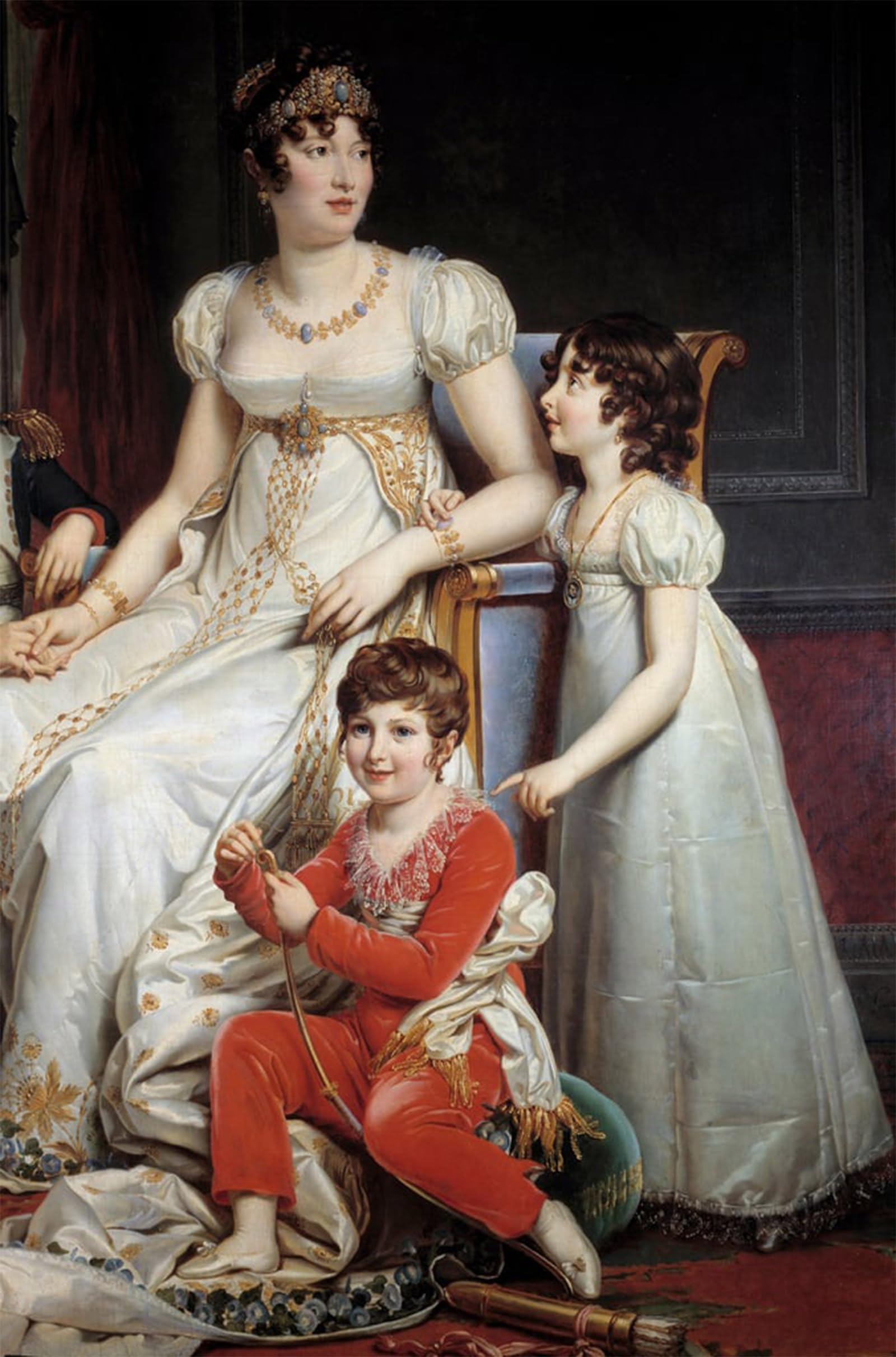 SERENDIPITP Vintage Wall Art Canvas Nordic Poster Canvas Print Picture Portrait of Marie Annonciade Known As Caroline Bonaparte by Pascal Simon Gerard Wall Art Poster for Home Decor 60x90cm