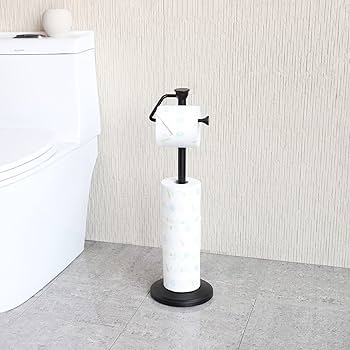 Amazon.com: ZCCZ - Free Standing Toilet Paper Holder Stand with