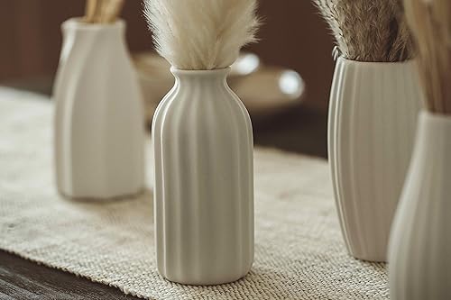 Miniatura 10 de Juego de 16 jarrones blancos para flores, jarrones japandi pequeños a granel para centros de mesa, mini jarrones bohemios para decoración de boda,