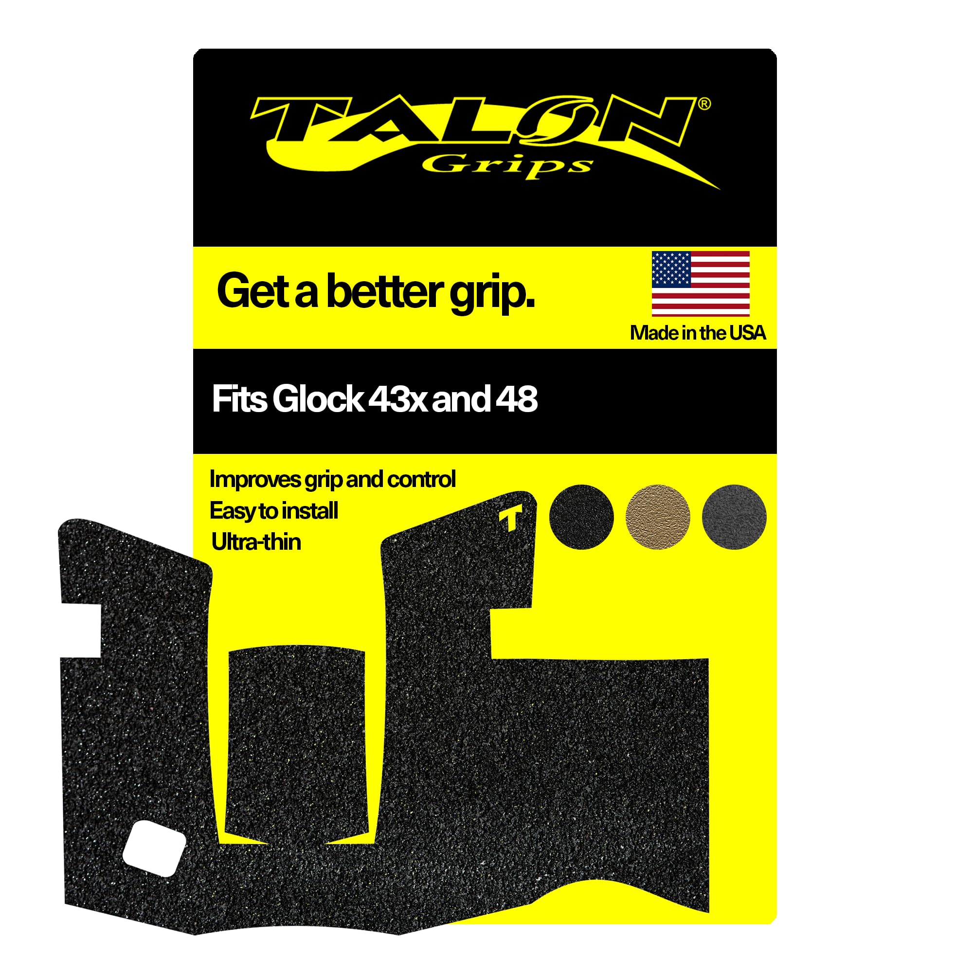TALON Grips Adhesive Grip Compatible with Glock 43x & 48– Made in The USA