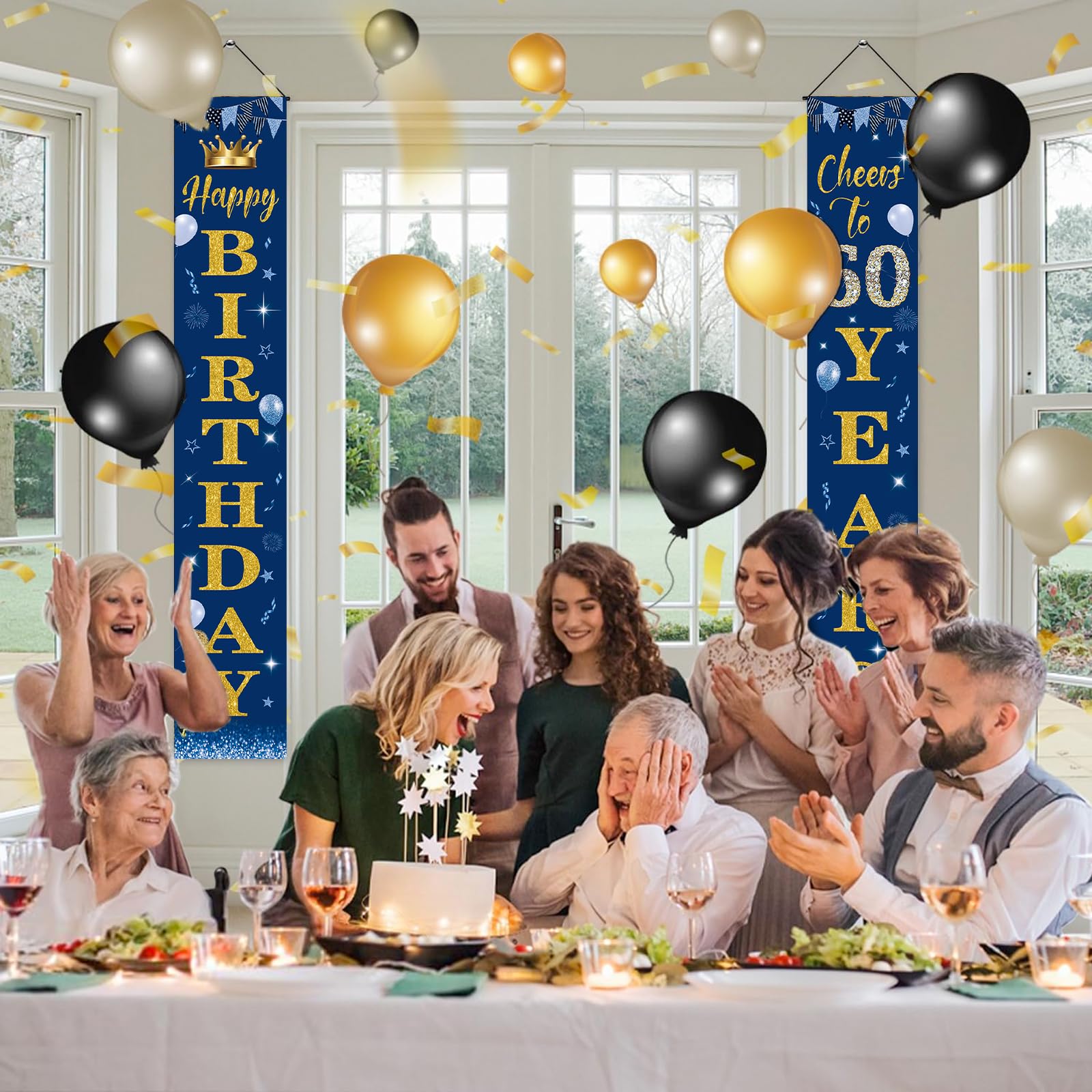 Banderole Joyeux Anniversaire 18 Ans Or - Toile De Fond 1.1x1.8m Pour Fête Et Photos