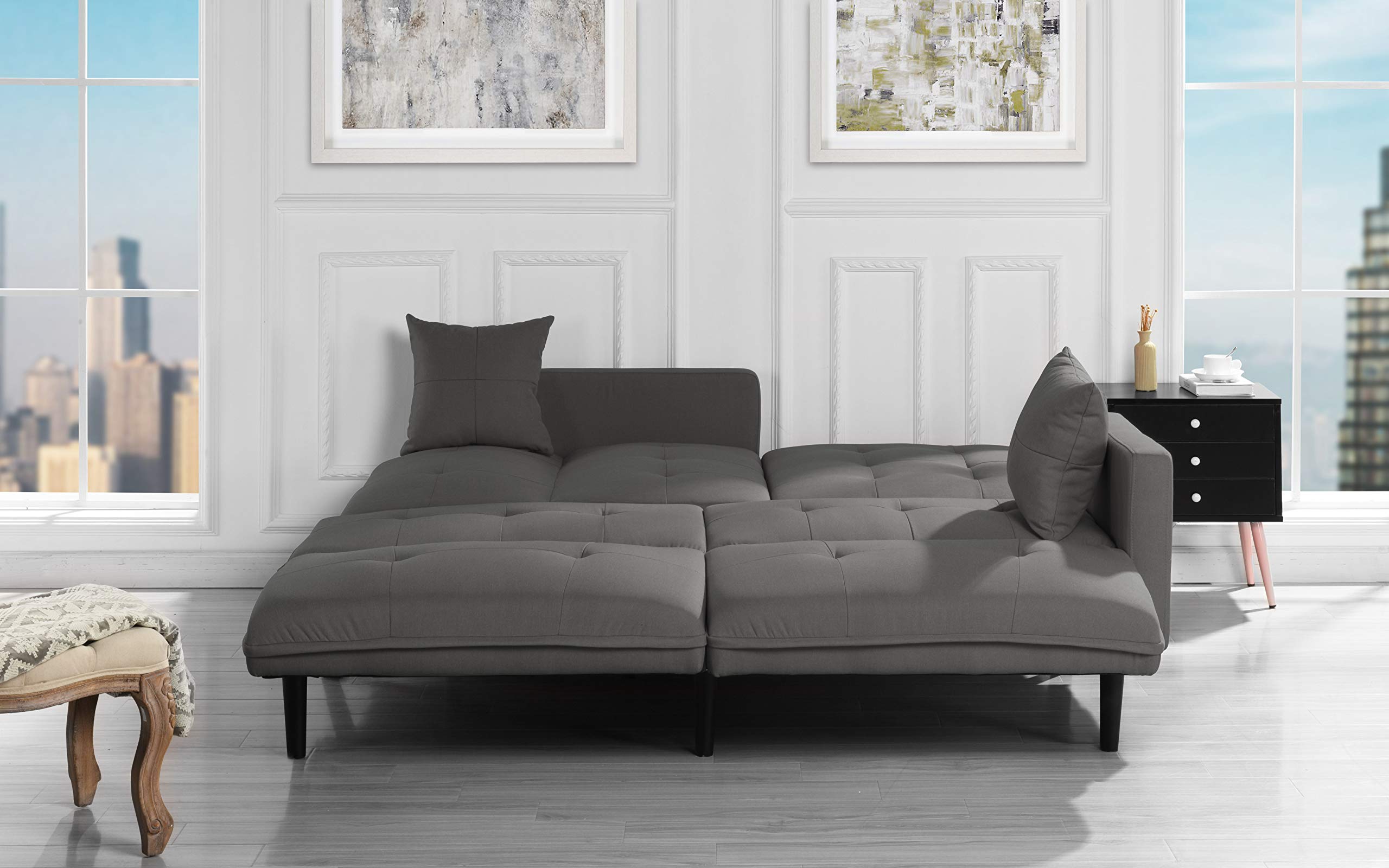 Futon Recliner Sleeper Sofa Bed/Couch, Convertible Futon Sofa Sectional