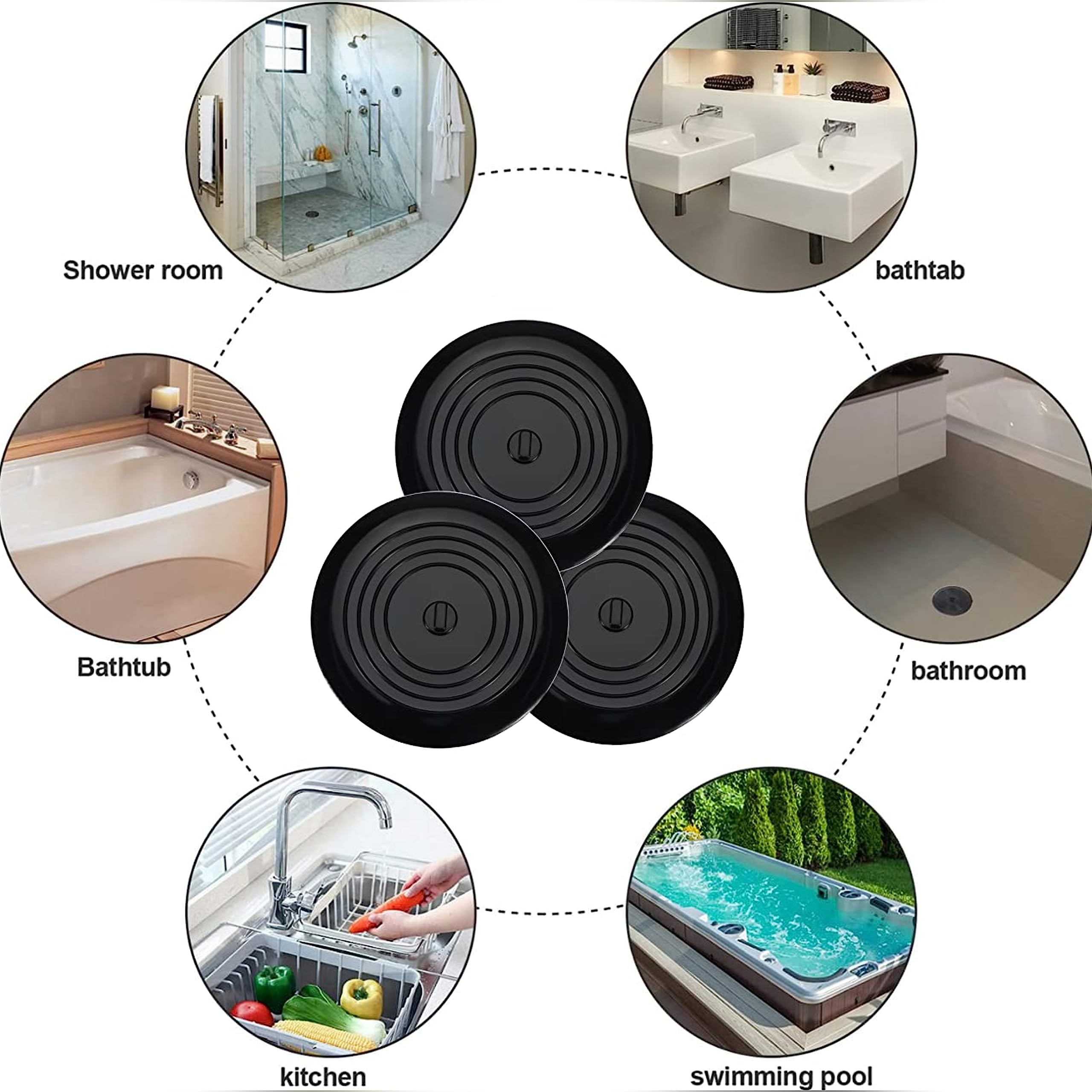UlisemTappo In Silicone Per Lavello Per Vaschetta Di Scarico Per Cucine Bagni Lavanderie Bianco 88849499