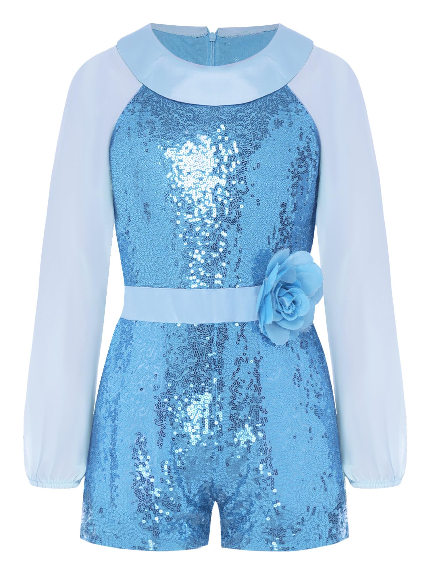 Vestido azul de gala infantil para recital de piano y concurso de belleza (15-16 años) 4