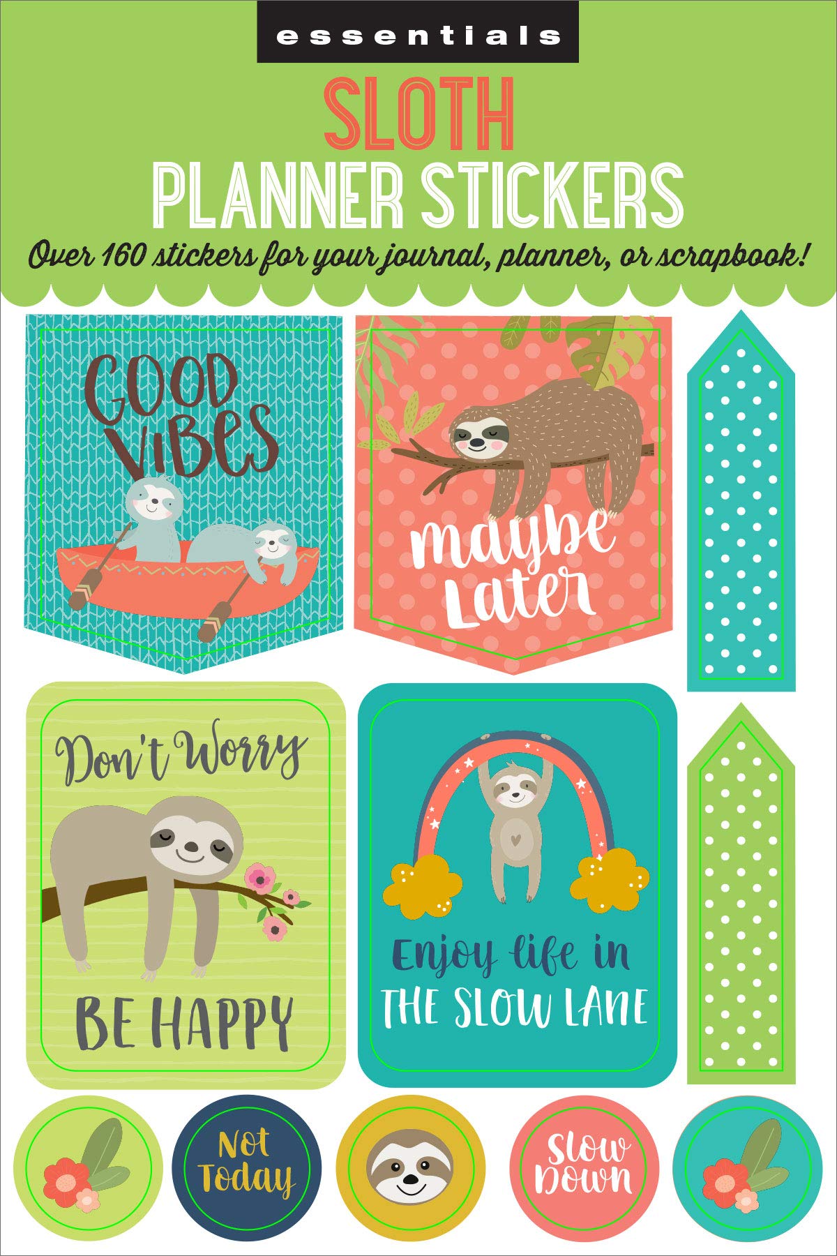 Essentials Sloth Planner Stickers (over 160 stickers!) (Essentials Planner Stickers) - Image 3