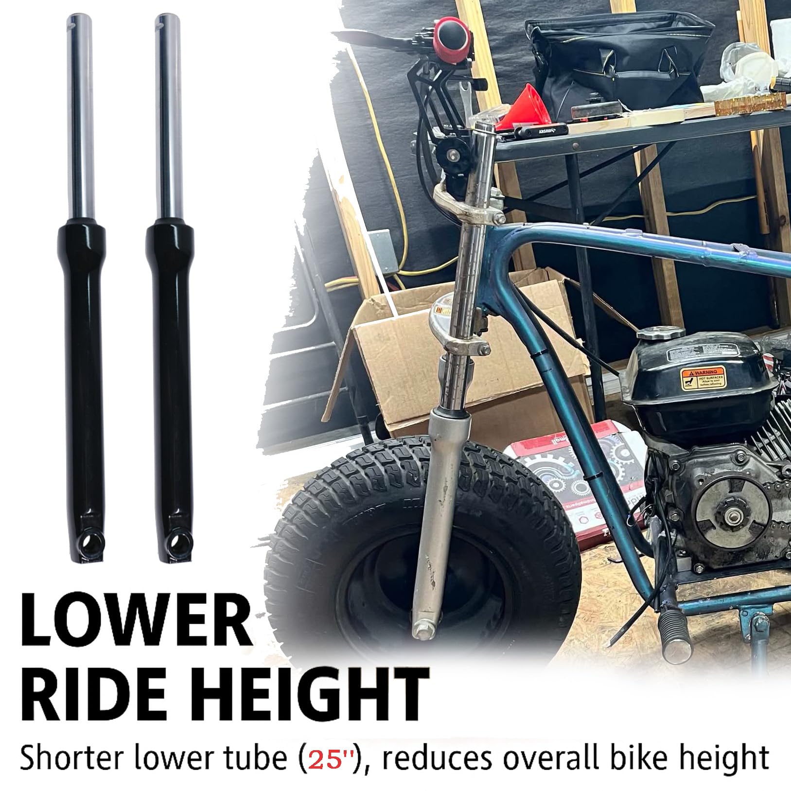 coleman mini bike ct200u suspension kit JMCHstore 2 Black Shock Absorber Front fork for BT200X CT200UEX 196cc Hisun 200-3 200-7, Axis M200 (Black, 520mm) : Automotive Browning 410 Composite Graphite protection brackets Black handlebar Colour:Smolder Blue with Amanita Red Coupon_April