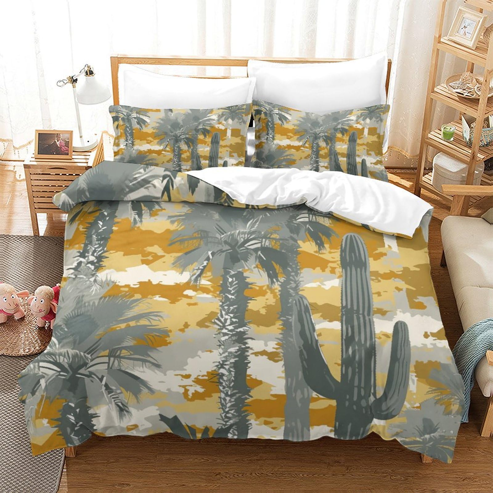 Parure de lit 3 pièces fermeture éclair microfibre pour un lit d'enfant fait vite