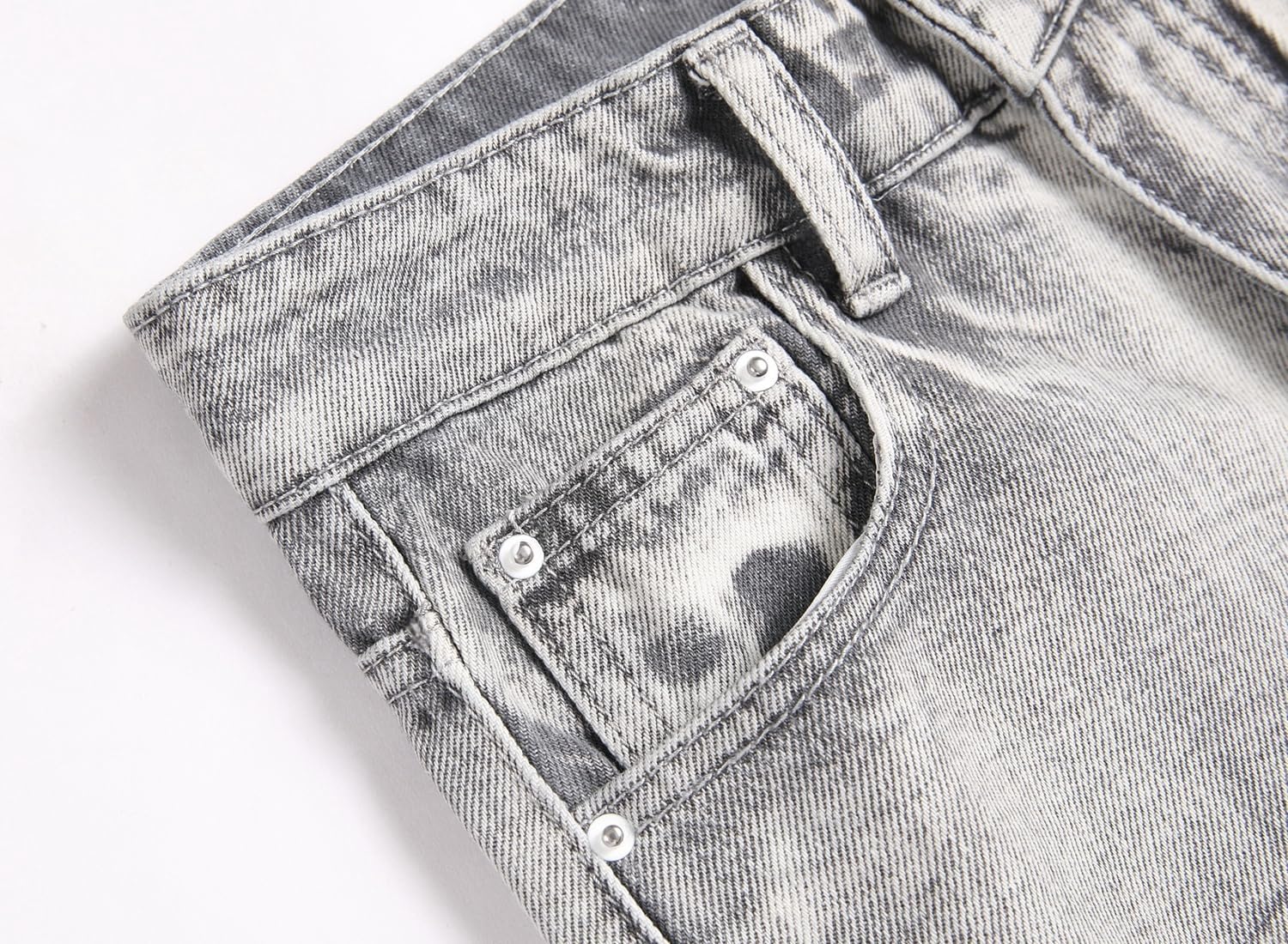 Boy's Ripped Jeans Stacked Destroyed Distressed Skinny Fit Fashion Comfy Denim Jeans Pants - Image 4