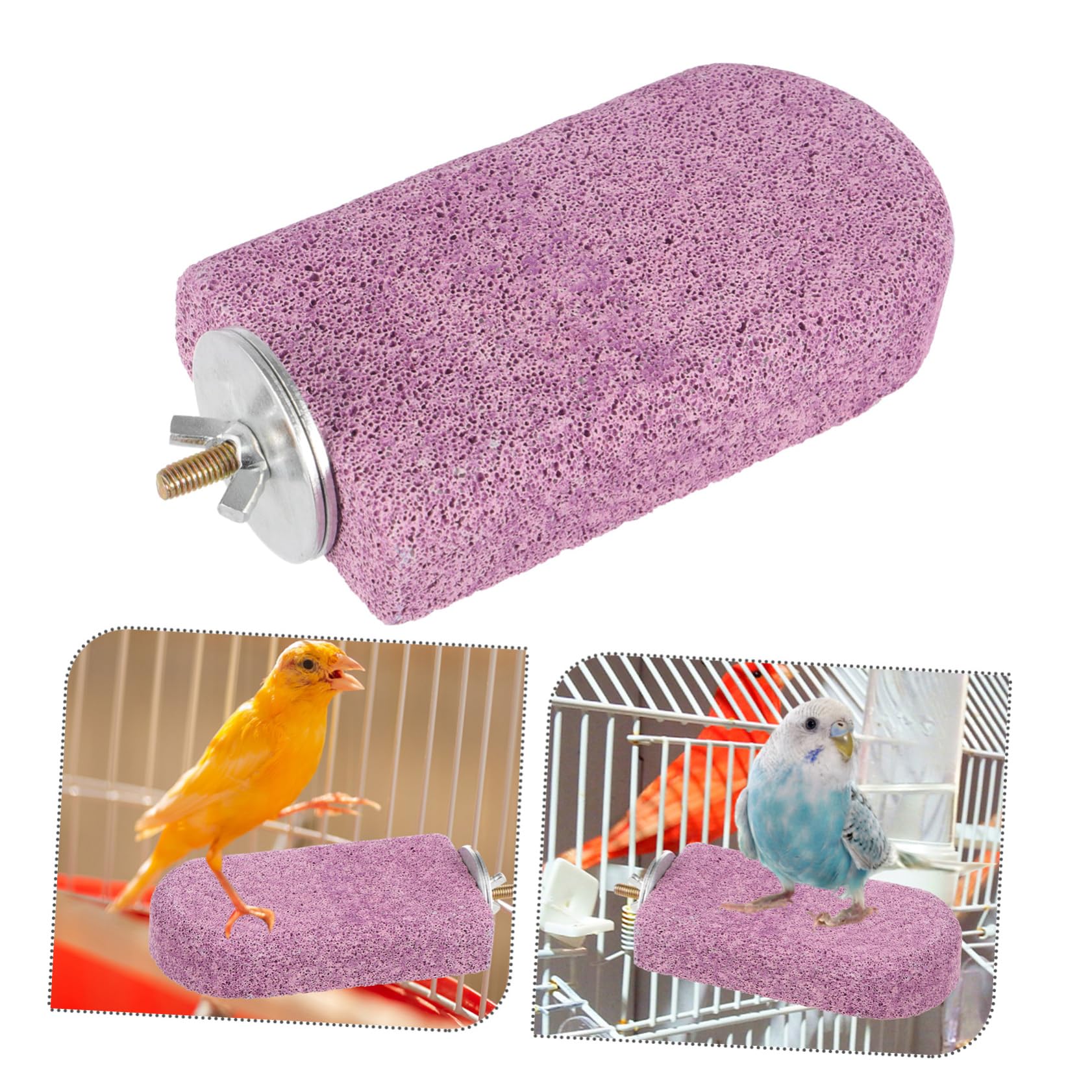HANABASS 4piezas Perchero De Molienda para Pájaros Soporte De Descanso para Cockatiels y Aves Juguete Masticable De Calcio para Jaulas y Entrenamiento De Mascotas