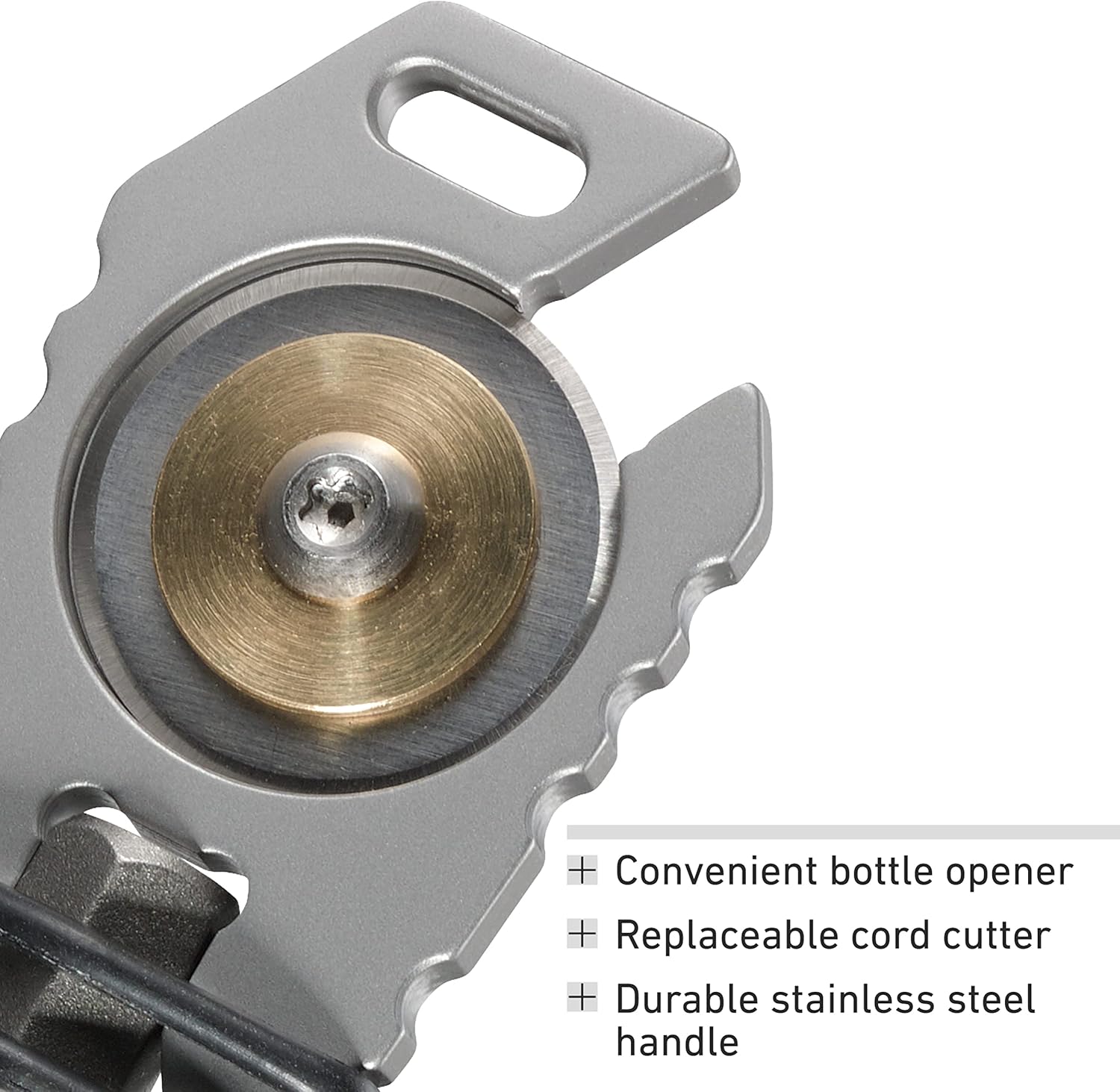 CRKT Pry Cutter Keychain Tool Accessory: Stainless Steel Handle, 9913