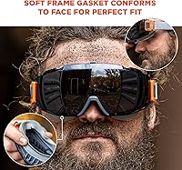 Vista 3 de Ergodyne Skullerz MODI - Gafas de seguridad protectoras OTG, ventilación indirecta, antiniebla, resistentes a los arañazos