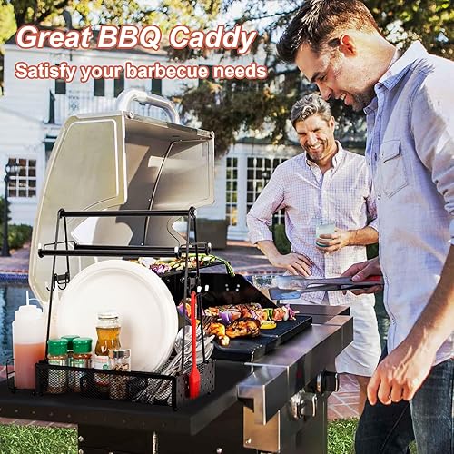 Miniatura 5 de Organizador para parrilla, organizador de condimentos y organizador de barbacoa con soporte para toallas de papel, utensilios, picnic, parrilla y