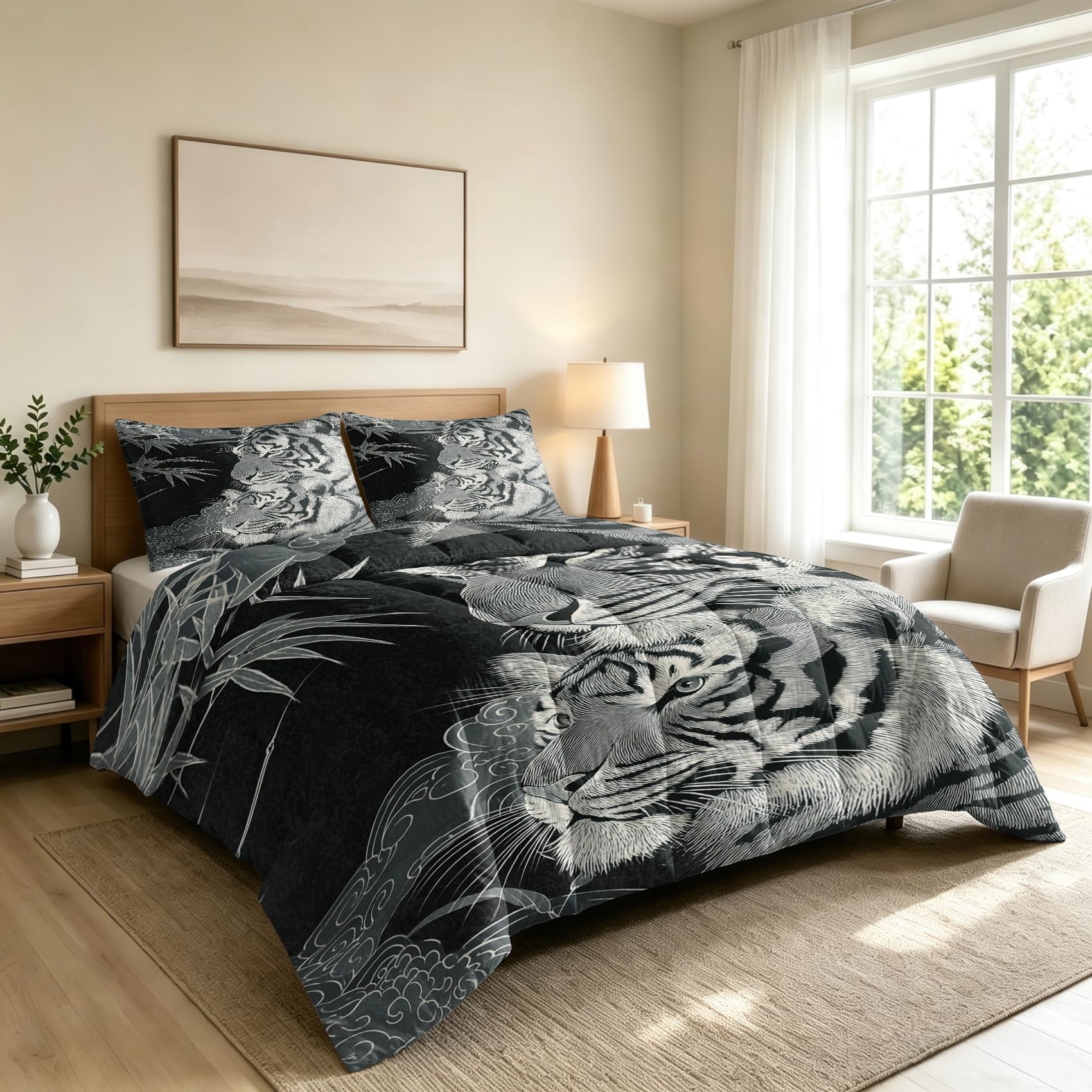 Tiger Bettdecke 220x240, 4 Jahreszeiten Bettdecken
