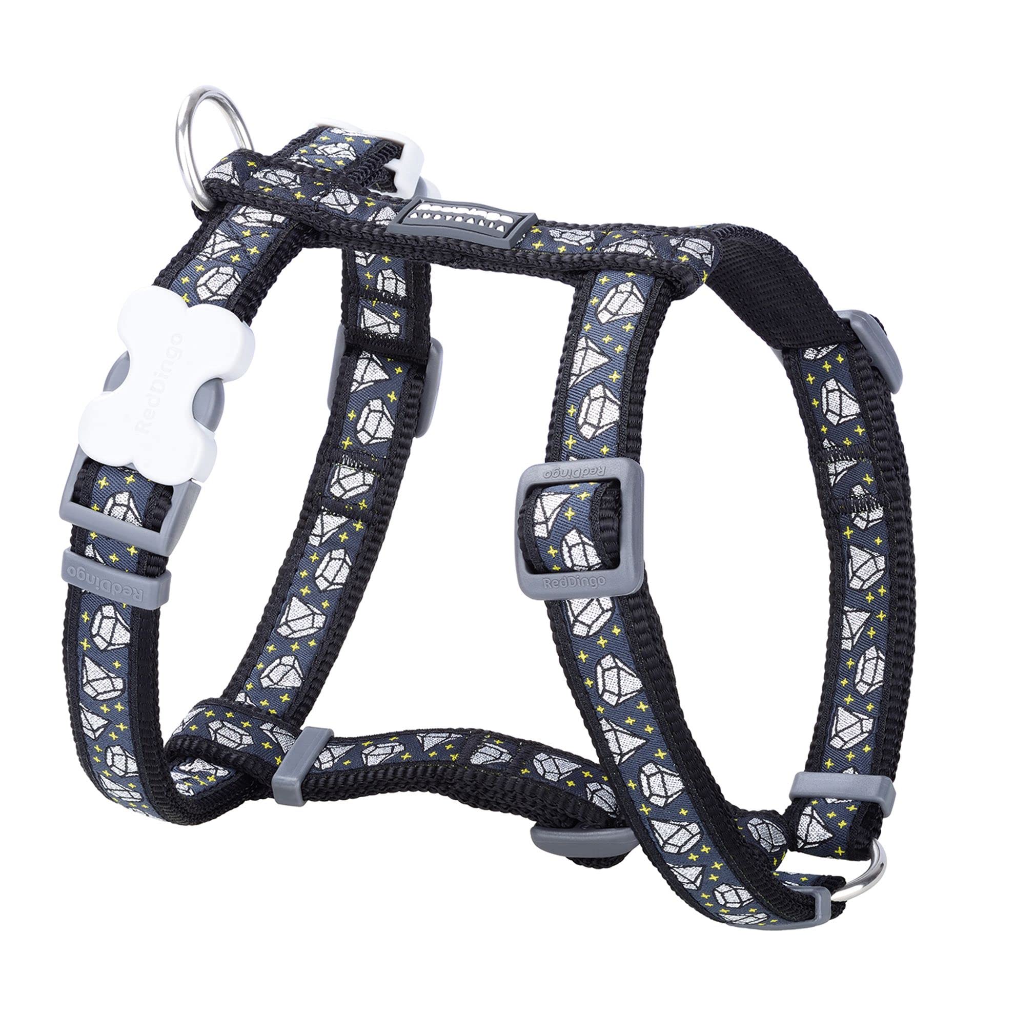 Arnés para Perro Red Dingo Diamond 25-39 cm Negro