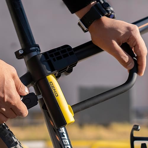 Miniatura 9 de GEND Candado antirrobo para bicicleta resistente con bloqueo en U endurecido de 0.638 in y cadena de 3 pies, bicicleta resistente a cortes,