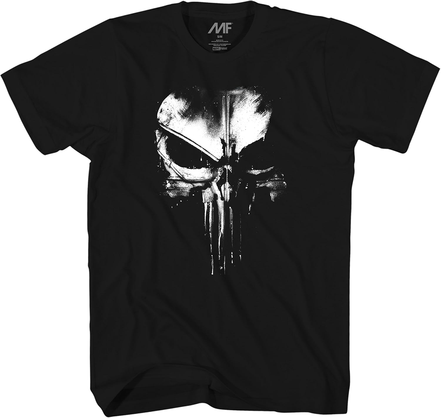 Marvel The Punisher Dirty Skull T-Shirt (Black, Pakistan Ubuy