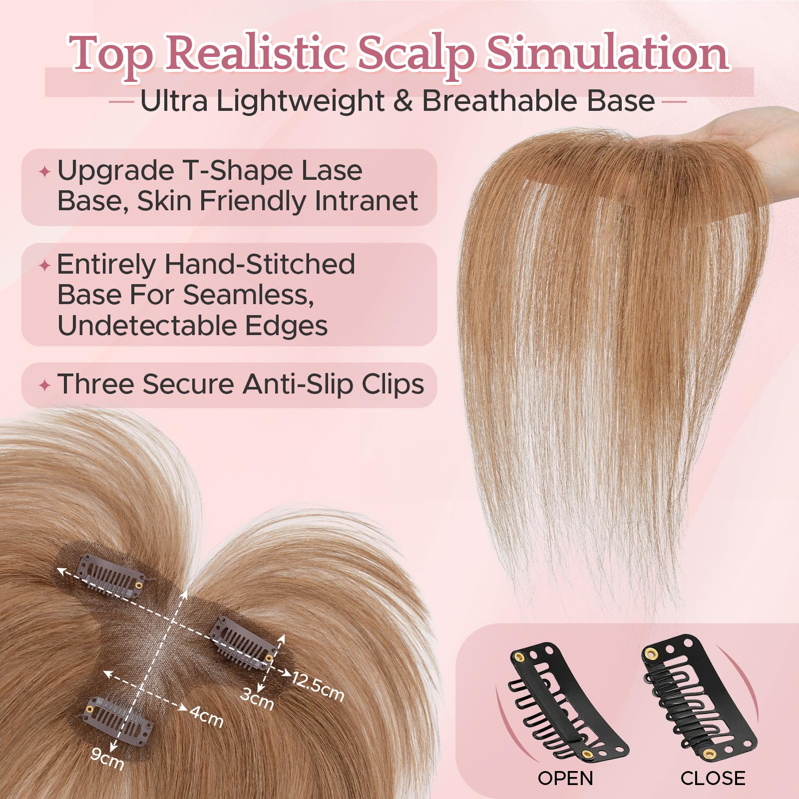 SEGOHAIR Hair Toppers for Thinning Hair Women - Image 4