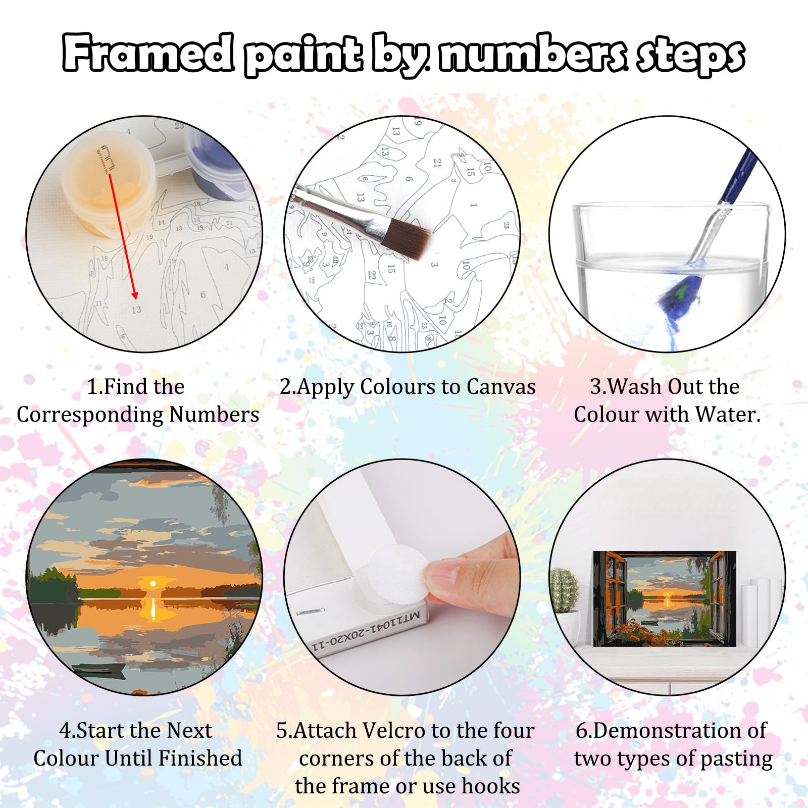 HEIBAGO Fleurs Peinture par Numero Adulte Enfant, Paysage Kits de Peinture, Kit de Peinture à l'huile pour Débutants, Peintures Acryliques pour la Décoration de la Maison(Sans Cadre), 40x50cm HEIBAGO Fleurs Peinture par Numero Adulte Enfant, Paysage Kits de Peinture, Kit de Peinture à l'huile pour Débutants, Peintures Acryliques pour la Décoration de la Maison(Sans Cadre), 40x50cm