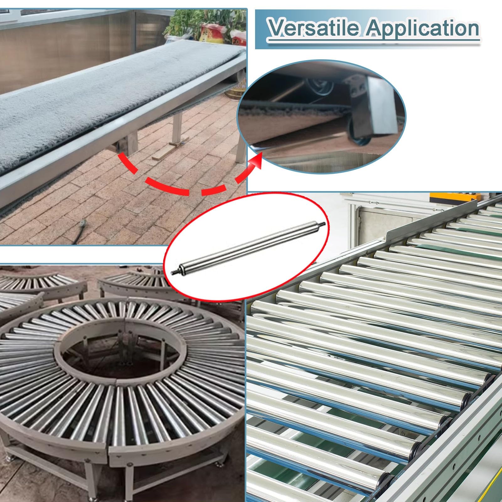 ローラーコンベア Amazon.co.jp: コンベアローラー 無動力コンベヤーローラー 6 個セット