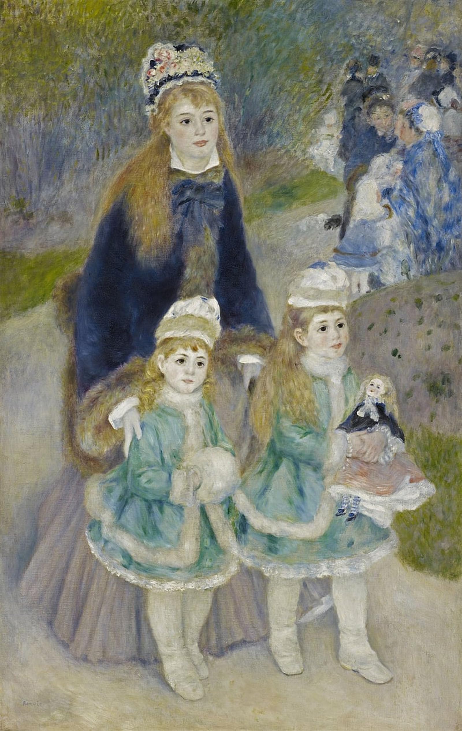 POSTERIIk Famous Modern Artwork Art Mural the Promenade by Pierre Auguste Renoir Oil Paintings Pictures for Home Decor 60x90cm