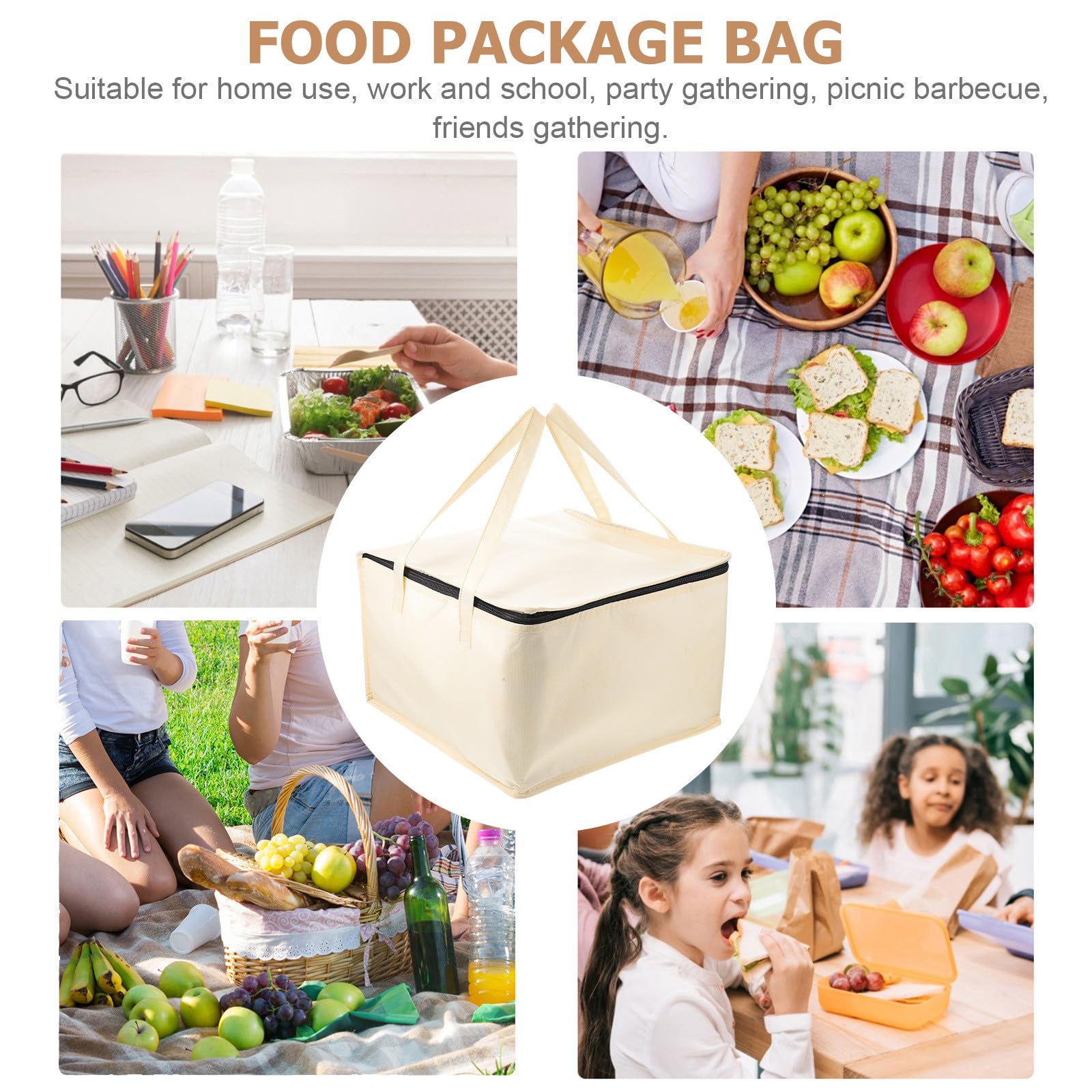 SHINEOFI Isolierte Kühltasche für Torten 35X35X23cm mit Wärmeschutzbeutel für Picknick und Zuhause Kuchen Transporttasche