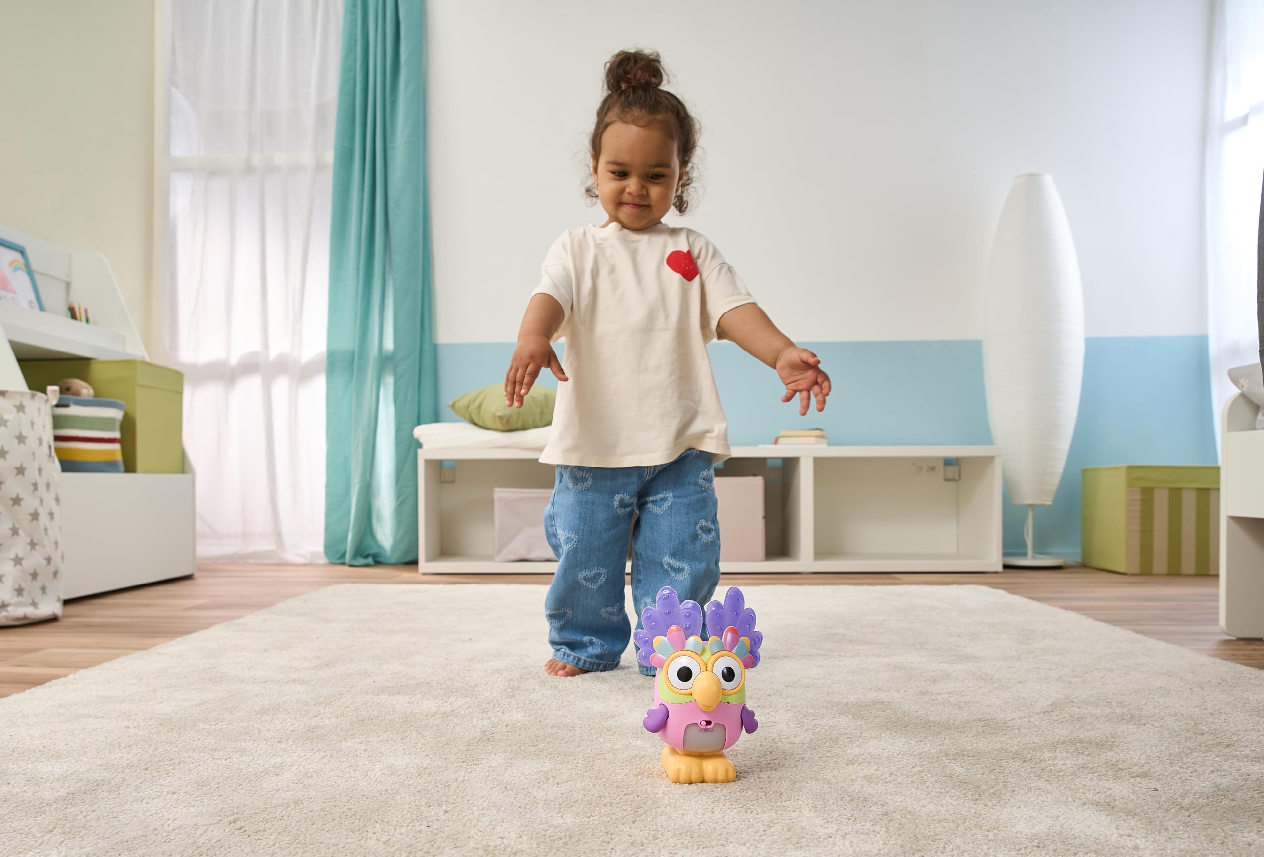 VTech - ¡Baila con Charlatán! Mascota Electrónica de Bluey, Juguete Niños +3 Años, Loro Parlanchín Que Graba y Repite Tu Voz, Juego de Memoria con Luces, Música y Baile, Versión ESP