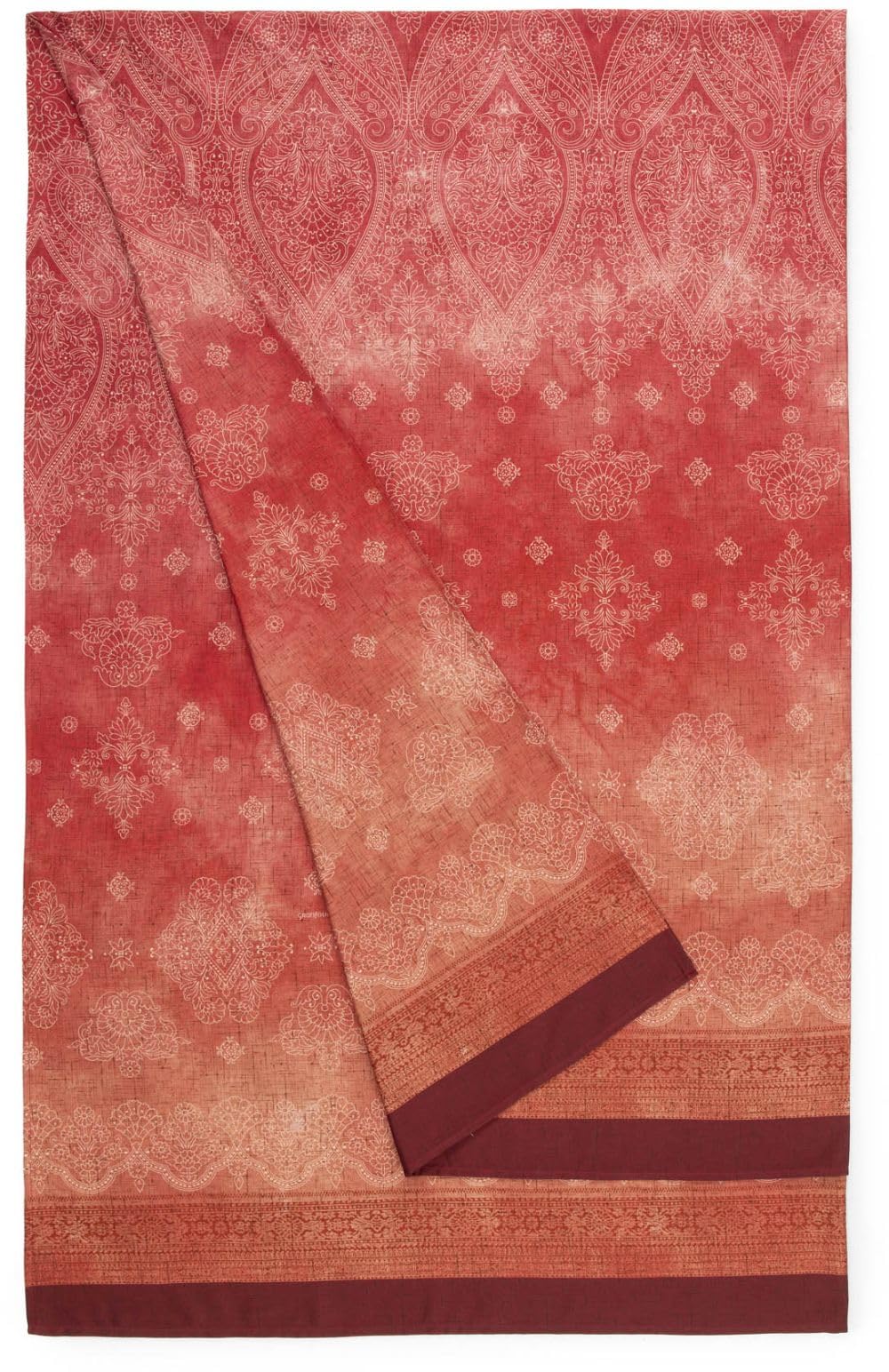 Bassetti Kerala Foulard in 100% cotone, colore bordeaux R1, dimensioni: 180 x 270 cm - 9333342
