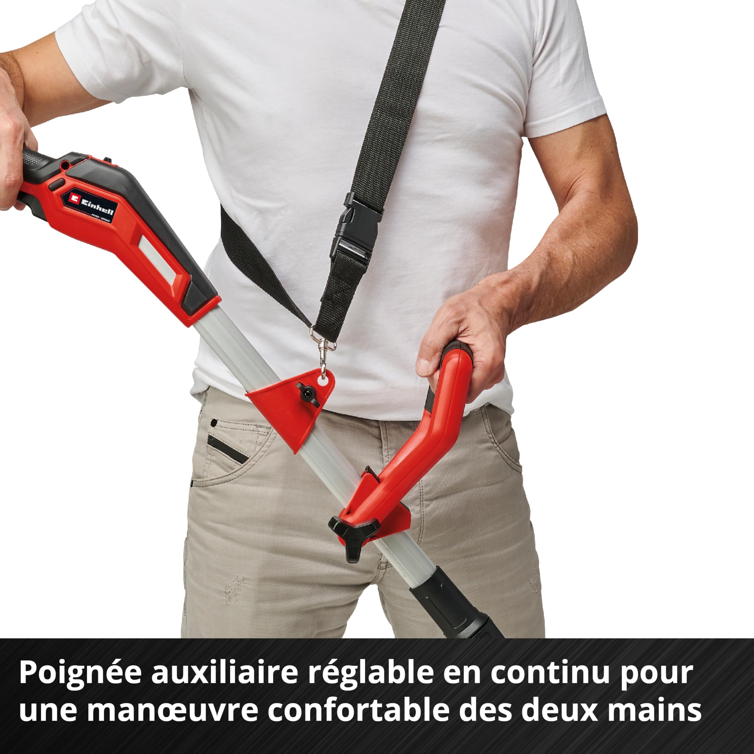 Einhell Coupe-Bordures sans Fil GE-CT 18/33 Li E- Solo Power X-Change (18V, Variateur de Vitesse à 2 Niveaux,Largeur de Coupe de 33 cm) Livré sans Batterie ni Chargeur