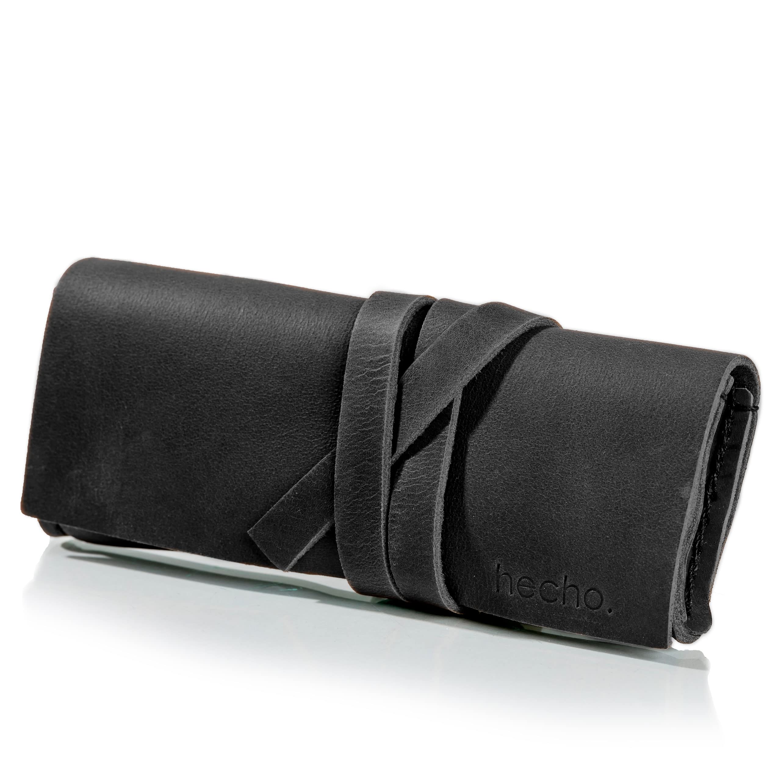 hecho. Funda para gafas – Hecho a mano, 100% piel auténtica y justa (gafas de sol, funda protectora para gafas de lectura, gafas de lectura, gafas de lectura, funda para hombre y mujer)