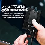 Coda Ultra-Compact Amplificateur personnel dans le moniteur d'oreille - Système d'amplificateur d'écoute double canal avec XLR & TRS Entrée - portatif IEM Ampli avec Mono & Mélangeur stéréo Panning - Boîtier robuste avec clip ceinture