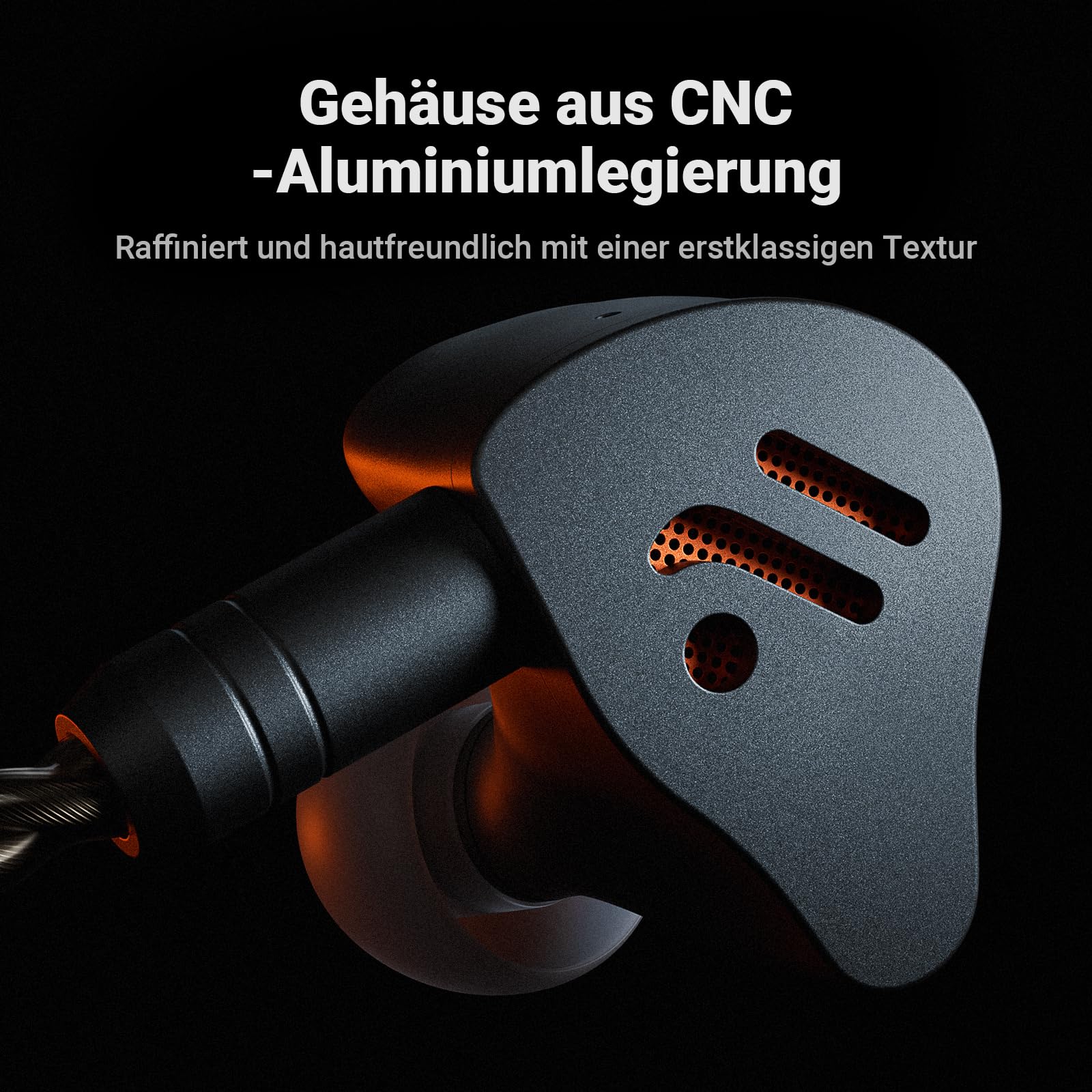 Fosi Audio IM4 Offene Hi-Fi-In-Ear-Monitor-Kopfhörer, 10-mm-Beryllium-Treiber, N52-Doppelmagnet und Doppelkammer, abnehmbares 2-Pin-Kabel 3,5 mm symmetrisch, individuelle Abstimmung, Schwarz