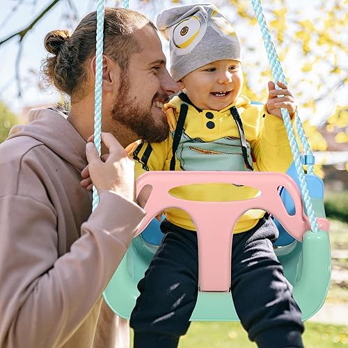 Miniatura 9 de RedSwing Asiento de columpio 3 en 1 para bebé, columpios para niños pequeños, antideslizantes, cómodos y seguros, desmontable para bebés y