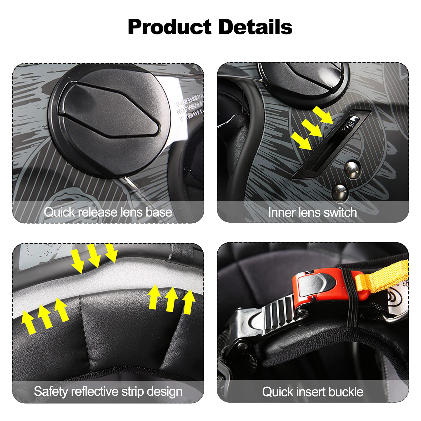 Motorradhelm, ECE 22.06-zertifizierter halboffener Helm, offener Helm, Moto und Roller, Damen, Erwachsene, Anti-Kratz-Visier