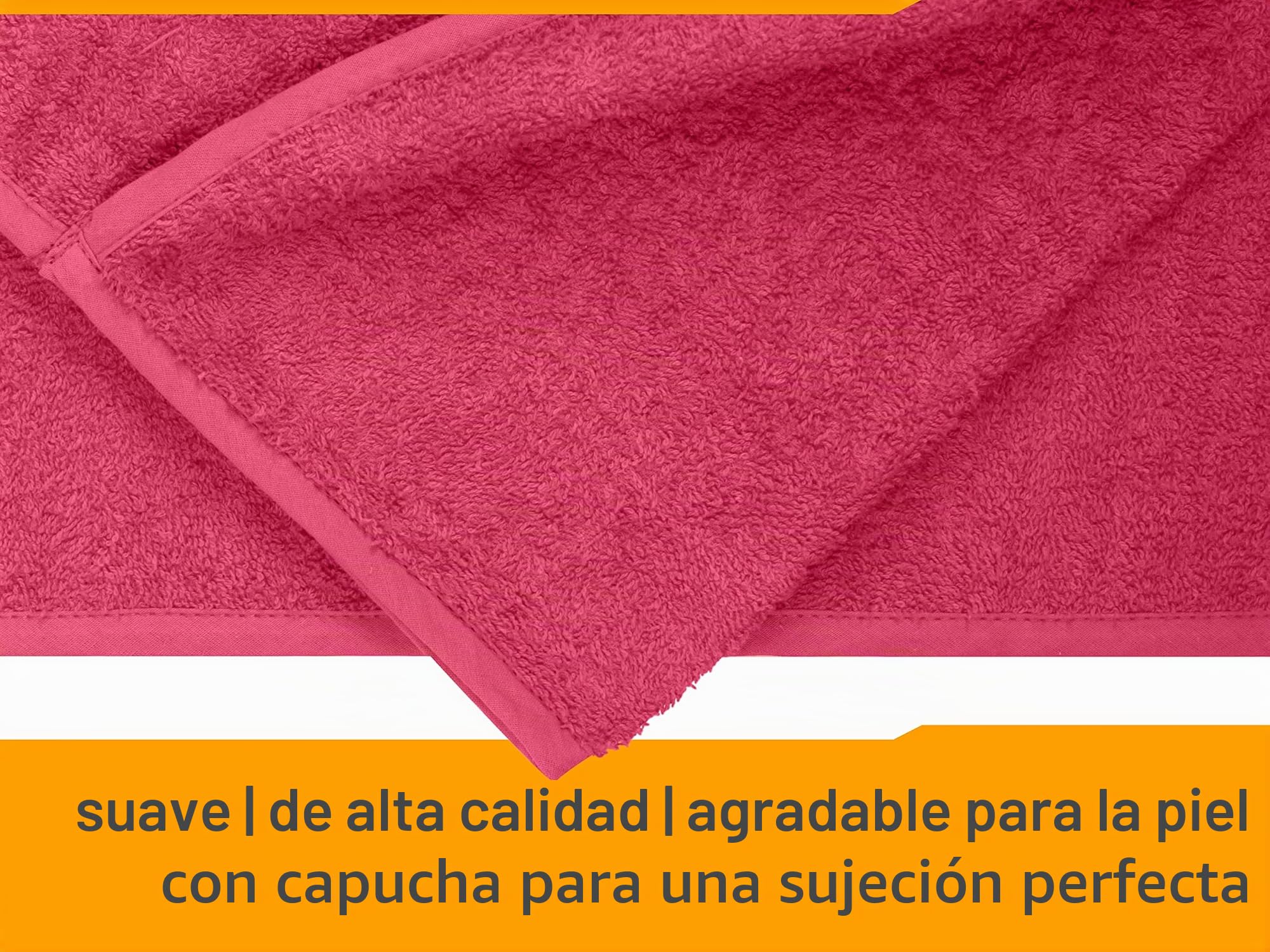 npluseins Funda tumbona jardin, 60x130 cm, tejido rizo de 100% algodón, Funda sillas jardin con diseño sencillo, 1593.2317 - burdeos